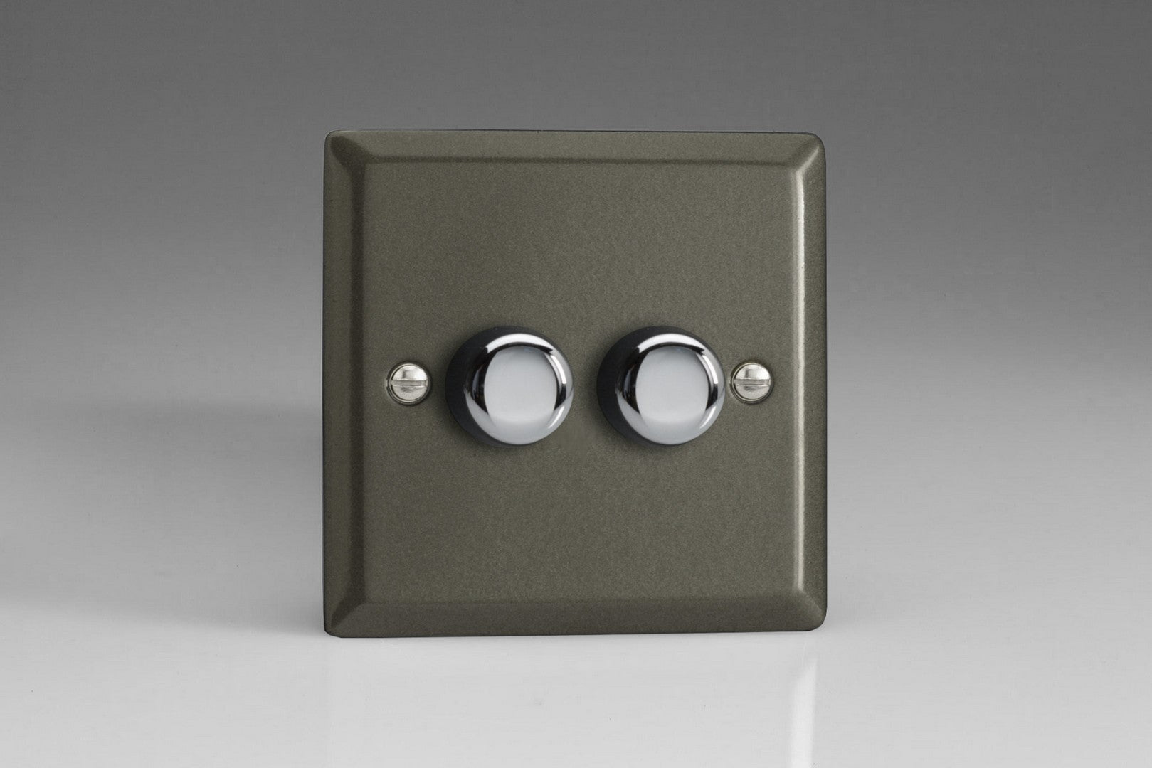 Varilight HP2 Classic Graphite 21 2-Gang 1-Way Rotary Dimmer 2 x 40-250W
