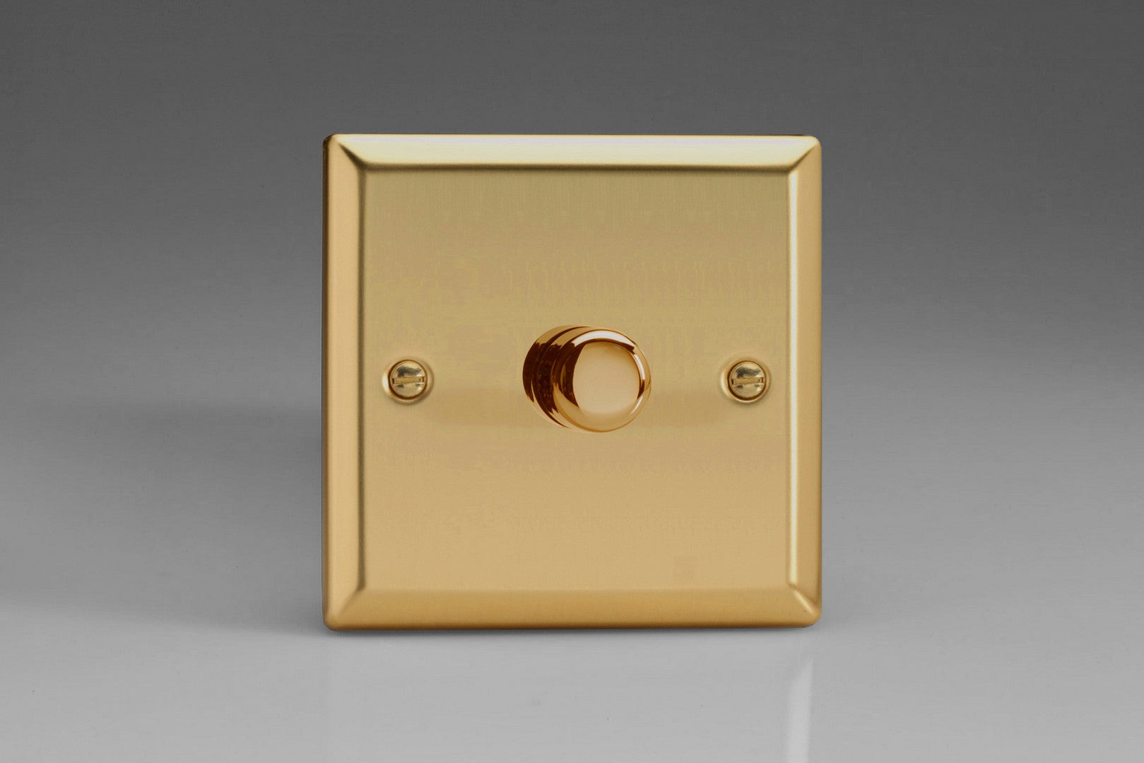 Varilight HV1 Classic Victorian Brass 1-Gang 1-Way Rotary Dimmer 1 x 60-400W
