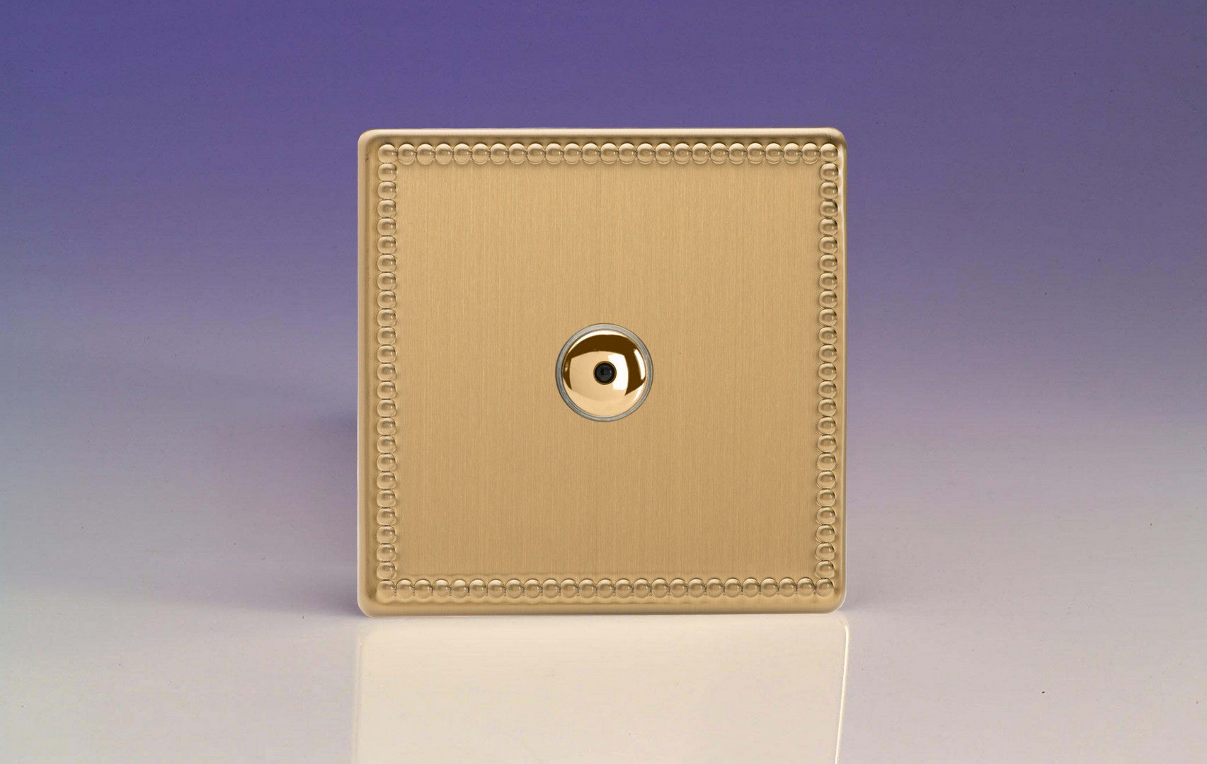Varilight IJDYI101S.JB Jubilee Brushed Brass 1-Gang 1-Way Remote/Touch Control Master LED Dimmer 1 x 0-100W (1-10 LEDs)