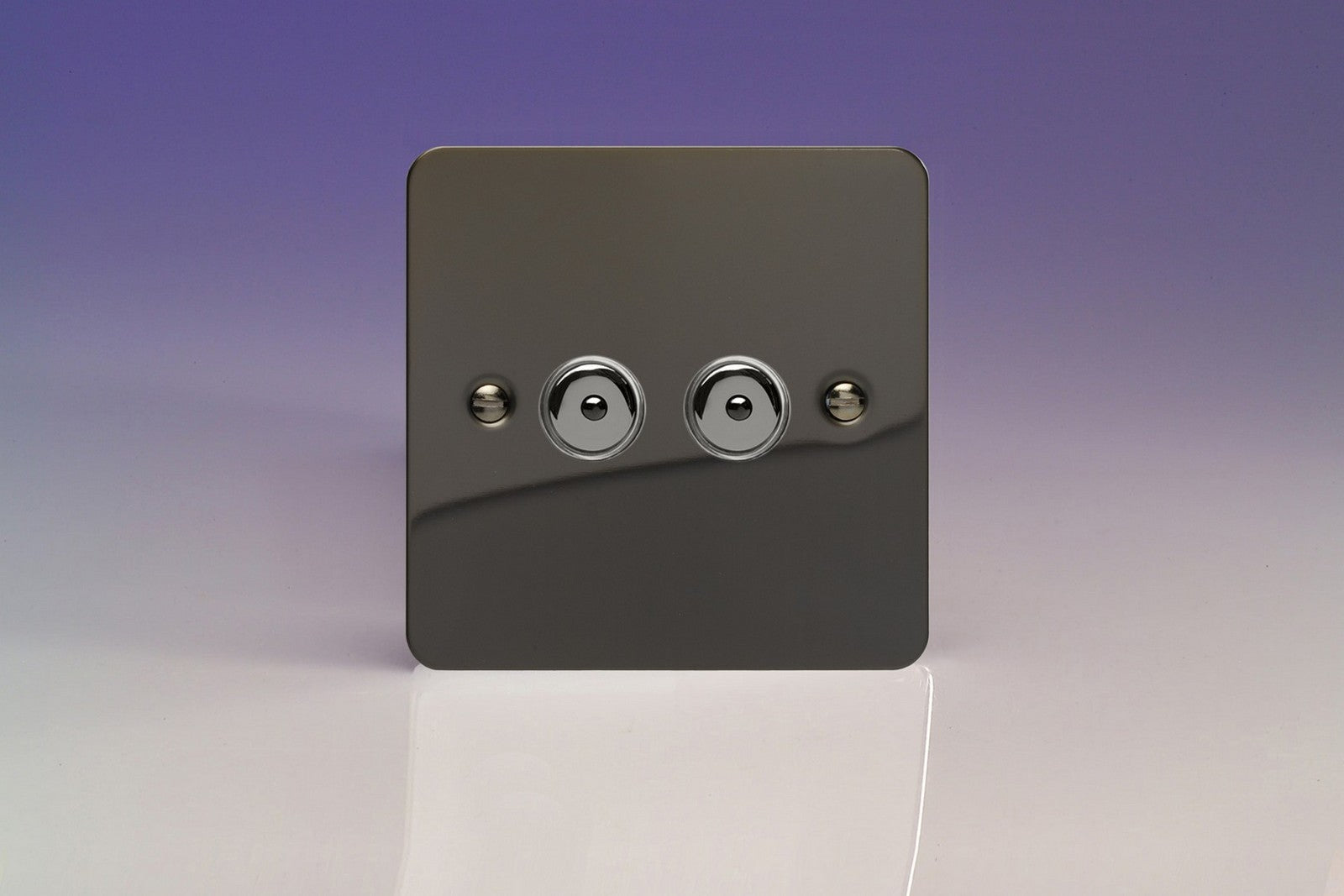 Varilight IJFII102 Ultraflat Iridium 2-Gang 1-Way Remote/Touch Control Master LED Dimmer 2 x 0-100W (1-10 LEDs)