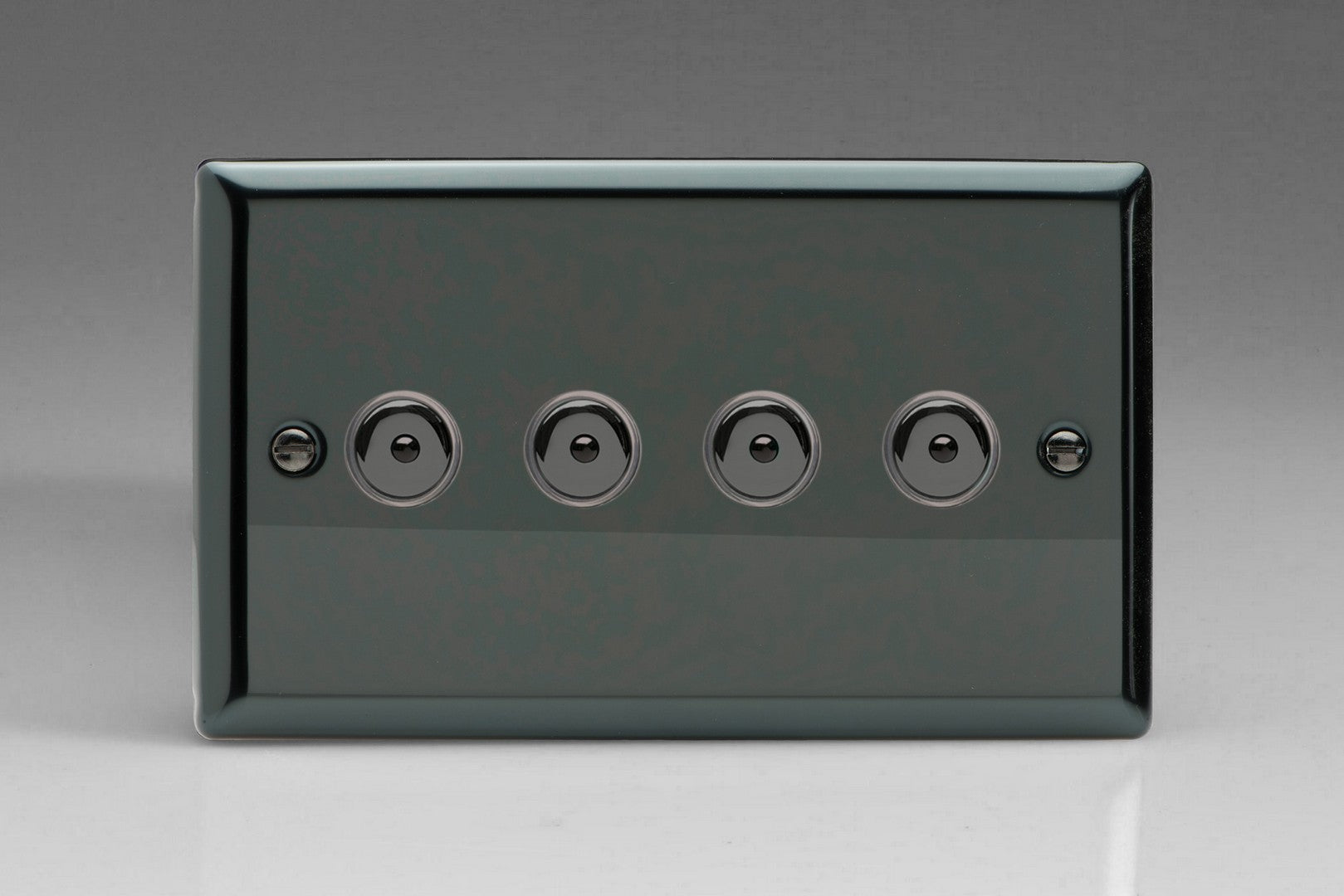 Varilight IJII104 Classic Iridium 4-Gang 1-Way Remote/Touch Control Master LED Dimmer 4 x 0-100W (1-10 LEDs) (Twin Plate)