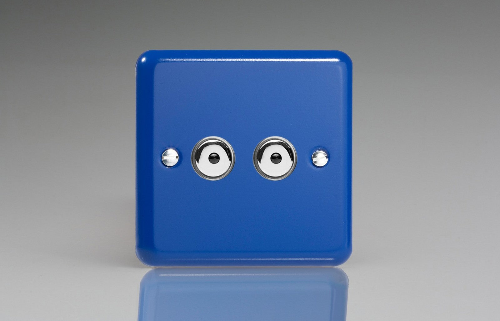 Varilight IJYI102.RB Lily Reflex Blue 2-Gang 1-Way Remote/Touch Control Master LED Dimmer 2 x 0-100W (1-10 LEDs)
