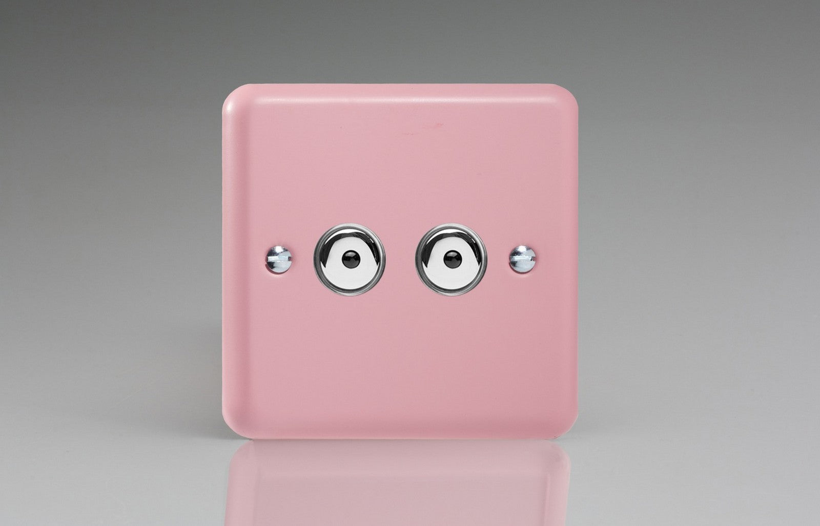 Varilight IJYI102.RP Lily Rose Pink 2-Gang 1-Way Remote/Touch Control Master LED Dimmer 2 x 0-100W (1-10 LEDs)