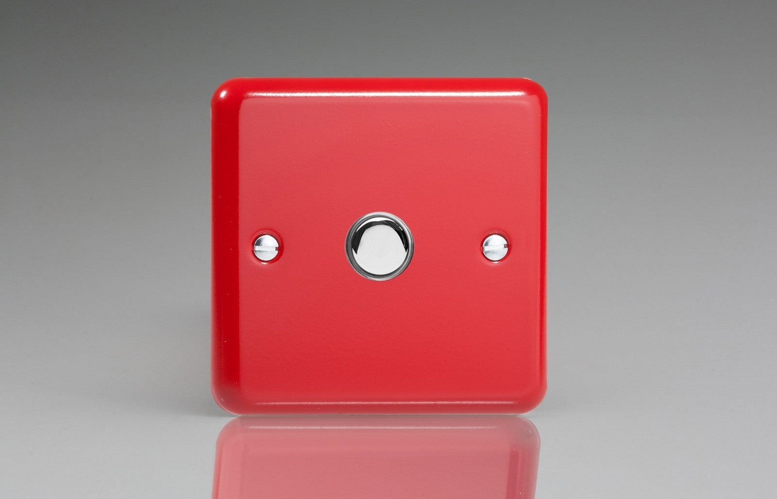 Varilight IJYS001.PR Lily Pillar Box Red 1-Gang Tactile Touch Control Dimming Slave for use with Master on 2-Way Circuits