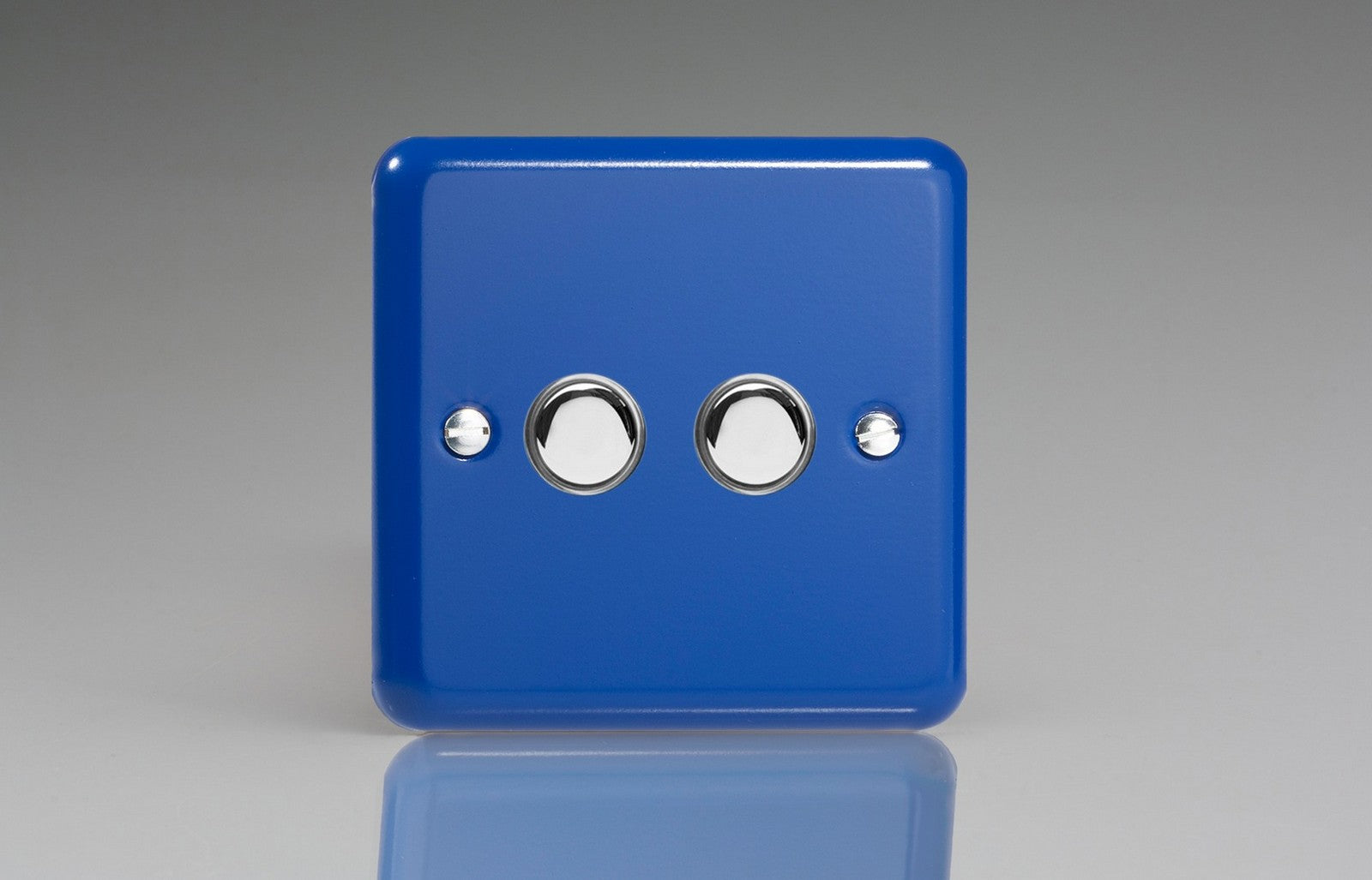 Varilight IJYS002.RB Lily Reflex Blue 2-Gang Tactile Touch Control Dimming Slave for use with Master on 2-Way Circuits