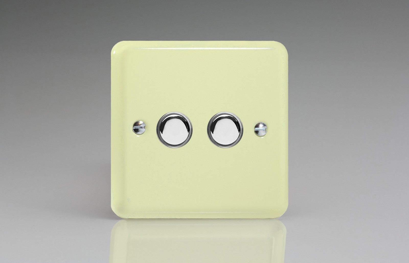 Varilight IJYS002.WC Lily White Chocolate 2-Gang Tactile Touch Control Dimming Slave for use with Master on 2-Way Circuits