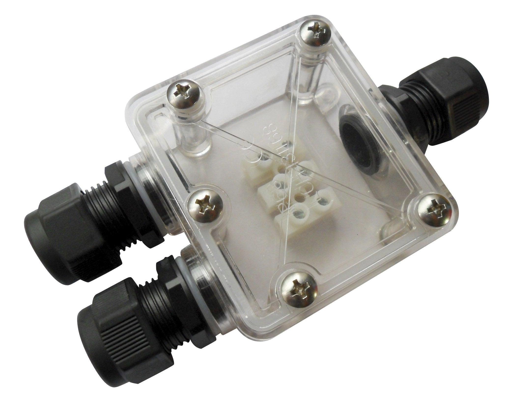 IP68 transparent 3 pole joint box