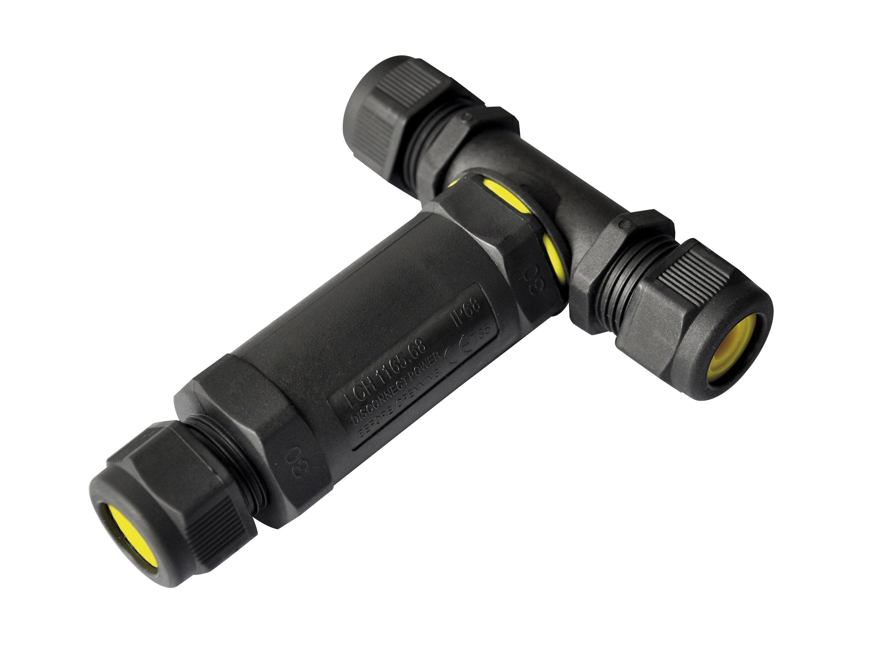 IP68 3 pole T-splitter cable connector