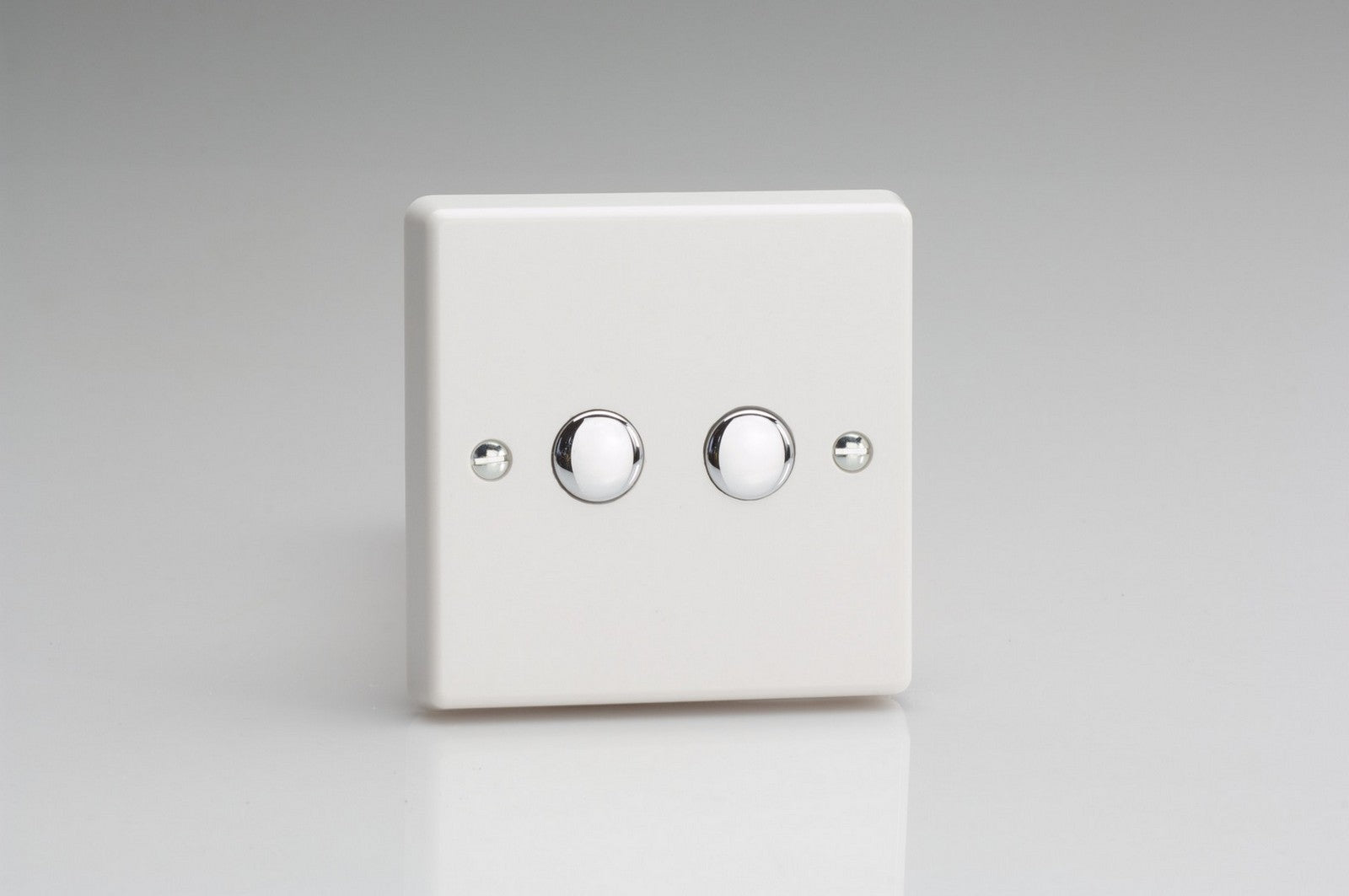 Varilight IQS002 White White Plastic 2-Gang Touch Control Dimming Slave for use with Master on 2-Way Circuits