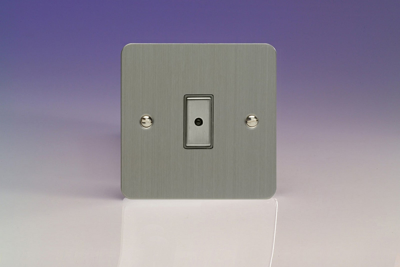 Varilight JFSE101 Ultraflat Brushed Steel 1-Gang Multi-Way Remote/Tactile Touch Control Master LED Dimmer 1 x 0-100W (1-10 LEDs)