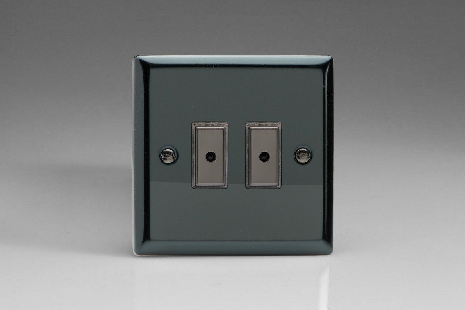 Varilight JIE102 Classic Iridium 2-Gang Multi-Way Remote/Tactile Touch Control Master LED Dimmer 2 x 0-100W (1-10 LEDs)