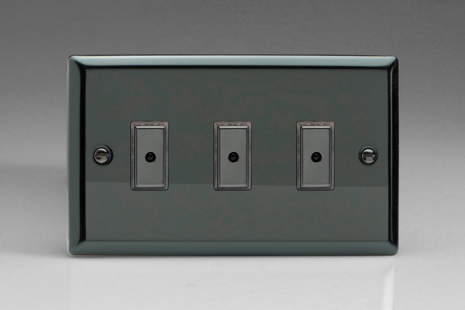 Varilight JIE103 Classic Iridium 3-Gang Multi-Way Remote/Tactile Touch Control Master LED Dimmer 3 x 0-100W (1-10 LEDs)
