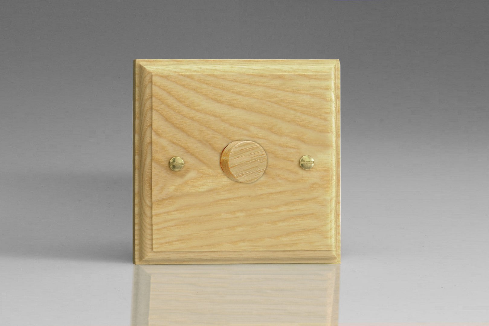 Varilight JK1A Kilnwood Ash 1-Gang 2-Way Push-On/Off Rotary LED Dimmer 1 x 0-120W (1-10 LEDs)