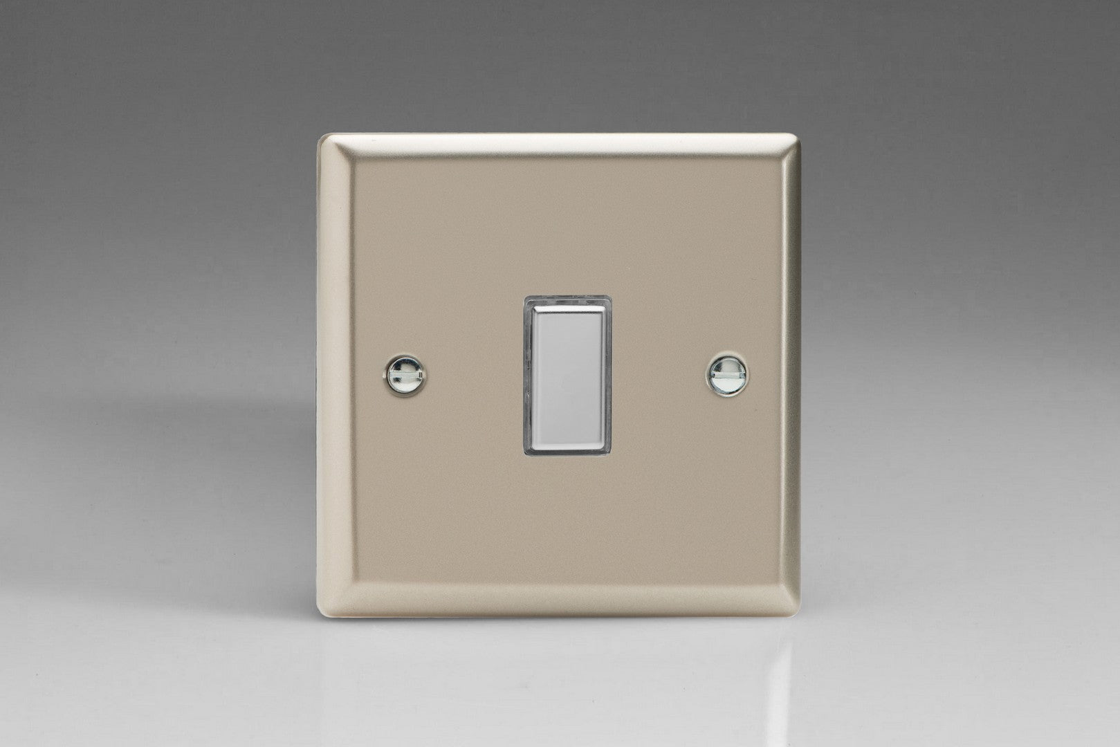Varilight JNES001 Classic Satin Chrome 1-Gang Tactile Touch Control Dimming Slave for use with Multi-Point Touch or Remote Master on 2-Way Circuits