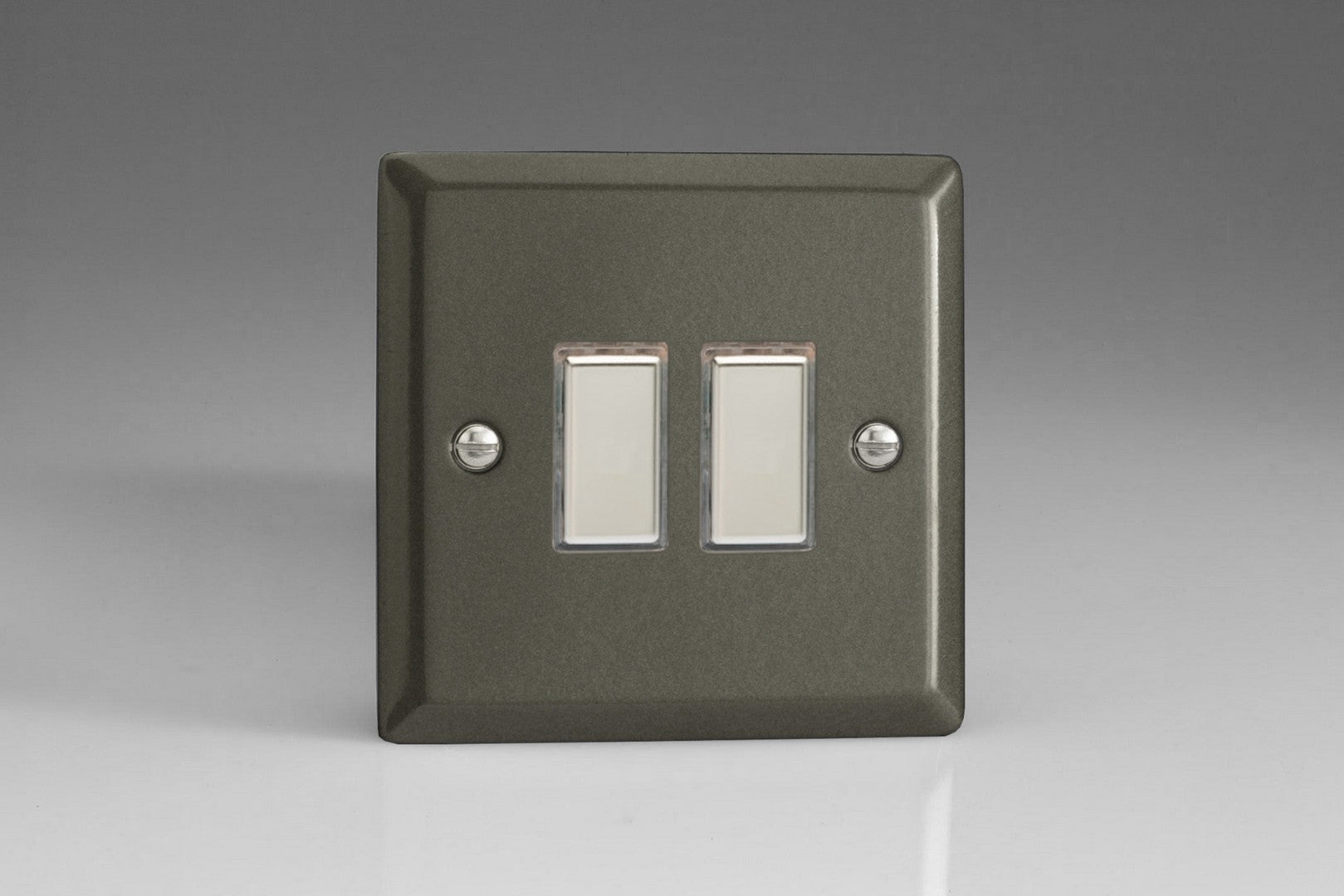 Varilight JPES002 Classic Graphite 21 2-Gang Tactile Touch Control Dimming Slave for use with Multi-Point Touch or Remote Master on 2-Way Circuits