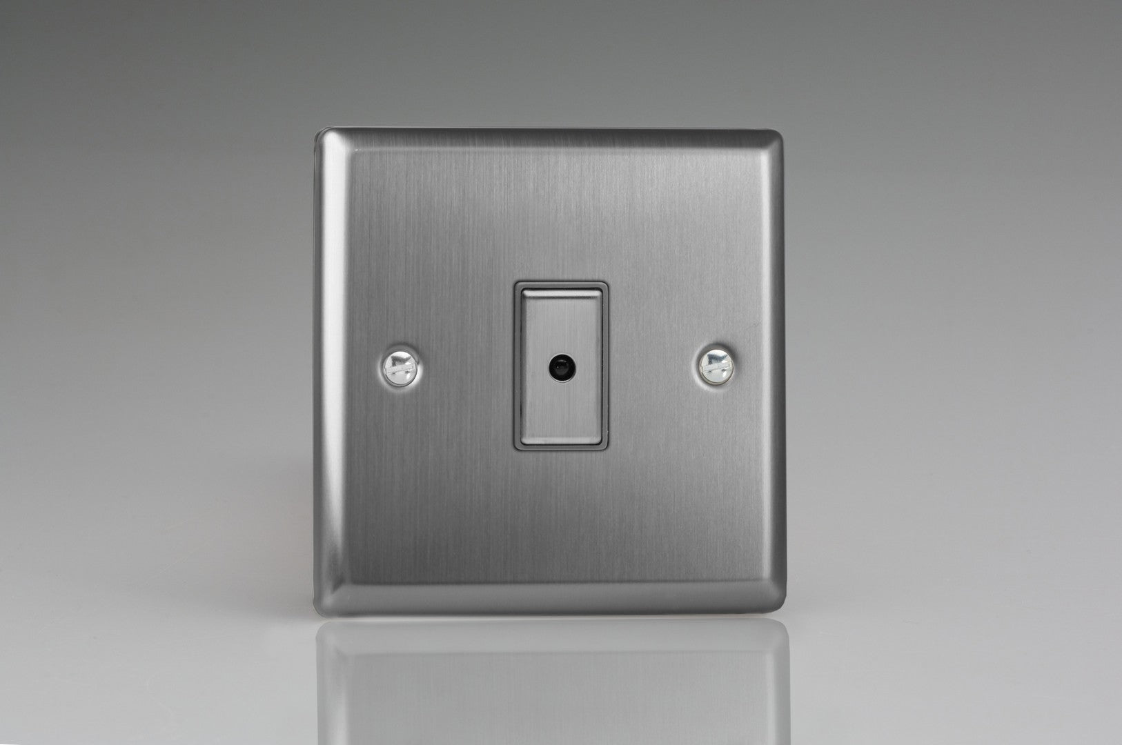 Varilight JTE101 Classic Brushed Steel 1-Gang Multi-Way Remote/Tactile Touch Control Master LED Dimmer 1 x 0-100W (1-10 LEDs)