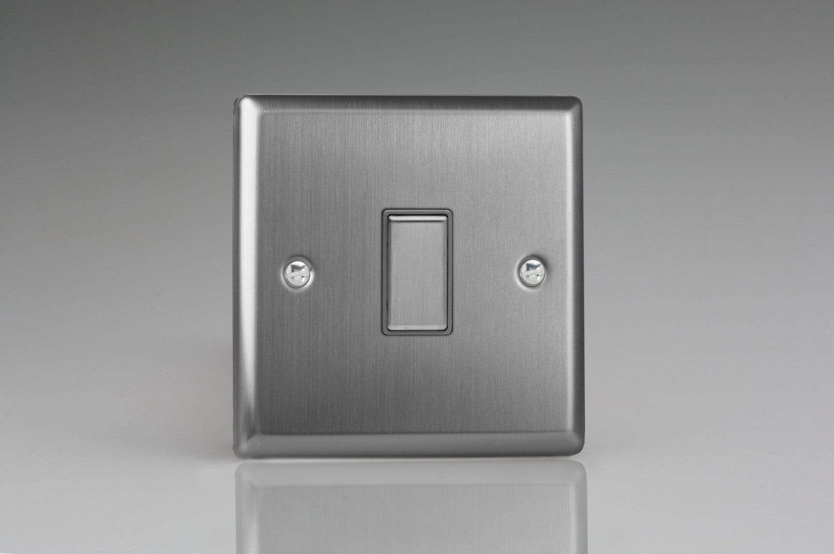 Varilight JTES001 Classic Brushed Steel 1-Gang Tactile Touch Control Dimming Slave for use with Multi-Point Touch or Remote Master on 2-Way Circuits