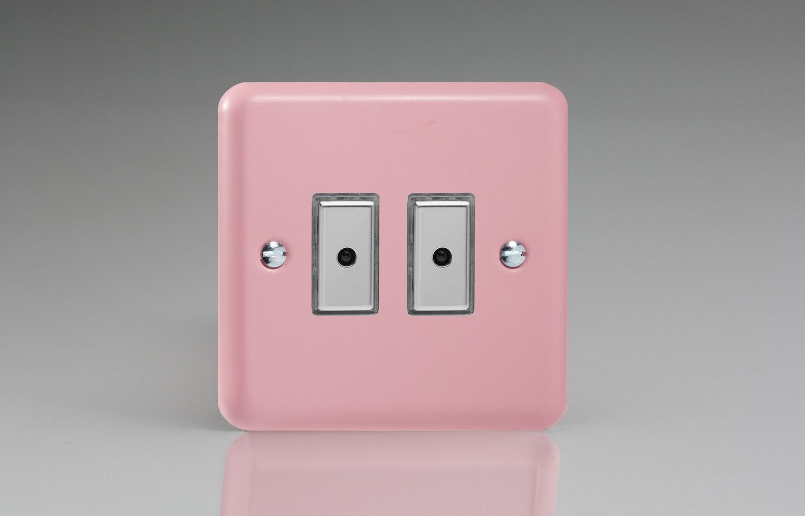 Varilight JYE102.RP Lily Rose Pink 2-Gang Multi-Way Remote/Tactile Touch Control Master LED Dimmer 2 x 0-100W (1-10 LEDs)