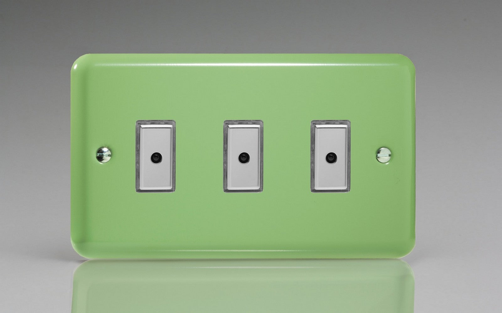 Varilight JYE103.BG Lily Beryl Green 3-Gang Multi-Way Remote/Tactile Touch Control Master LED Dimmer 3 x 0-100W (1-10 LEDs)