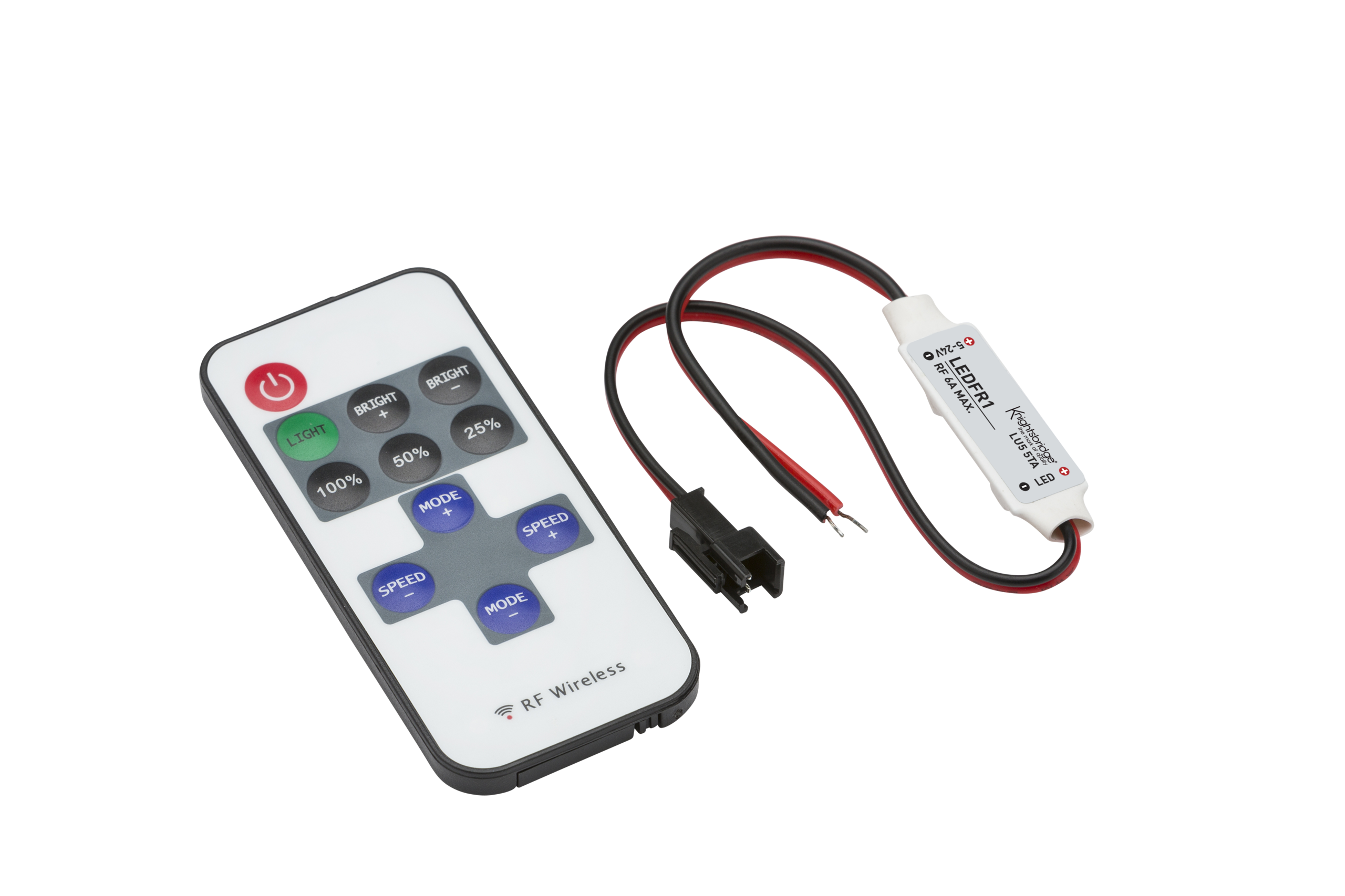 ML Accessories-LEDFR1 12V / 24V In-line RF Controller and Remote - Dimmer Single Colour
