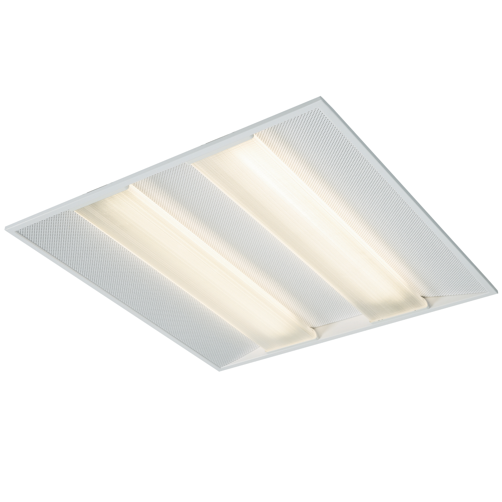 ML Accessories-MRG414EMHF IP40 4 X 14W Emergency Modular Fitting with PMMA Diffusers and Perforated Steel Side Wings