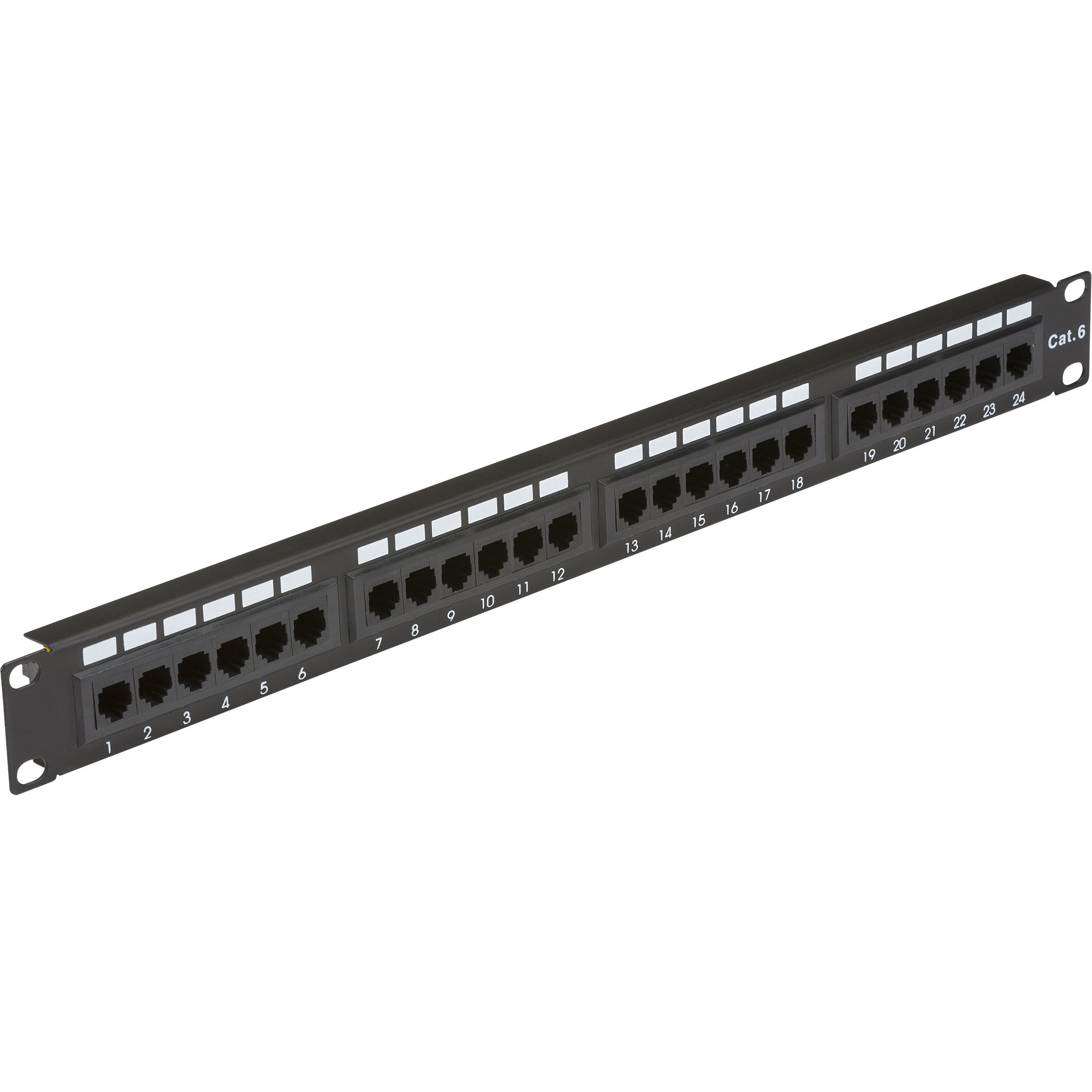 ML Accessories-NET24C6 19” 1U 24-port UTP CAT6 patch panel