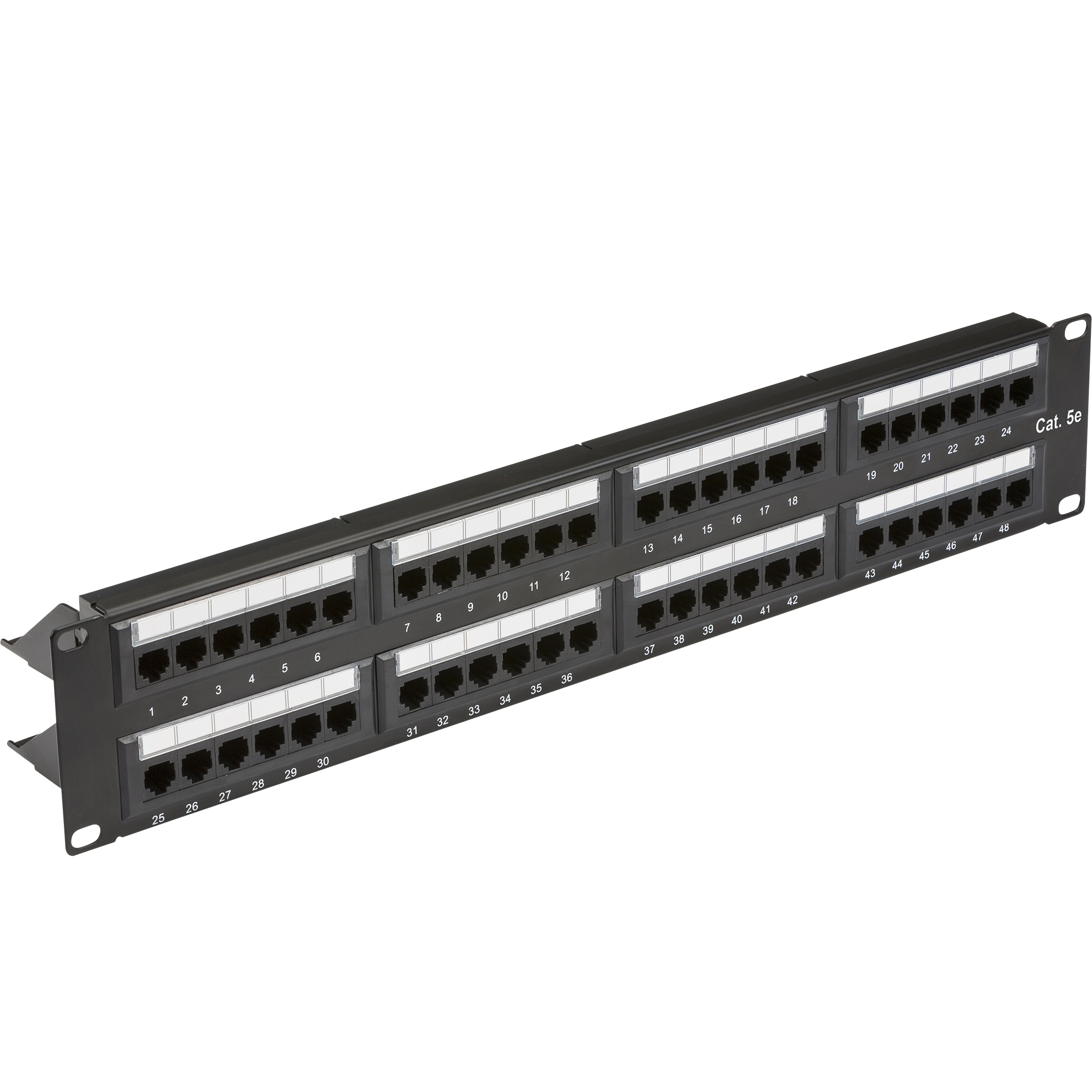 ML Accessories-NET48C5E 19” 2U 48-port UTP CAT5e patch panel