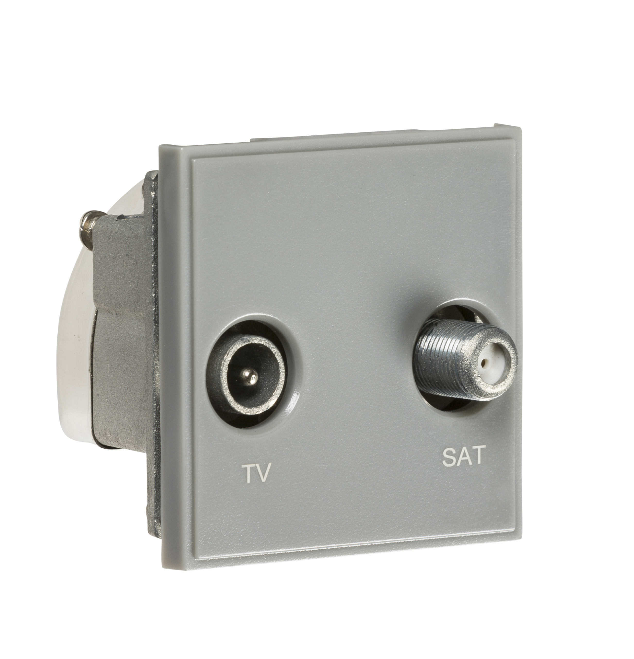 ML Accessories-NETDISATGY Diplexed TV /SAT TV Outlet Module 50 x 50mm - Grey