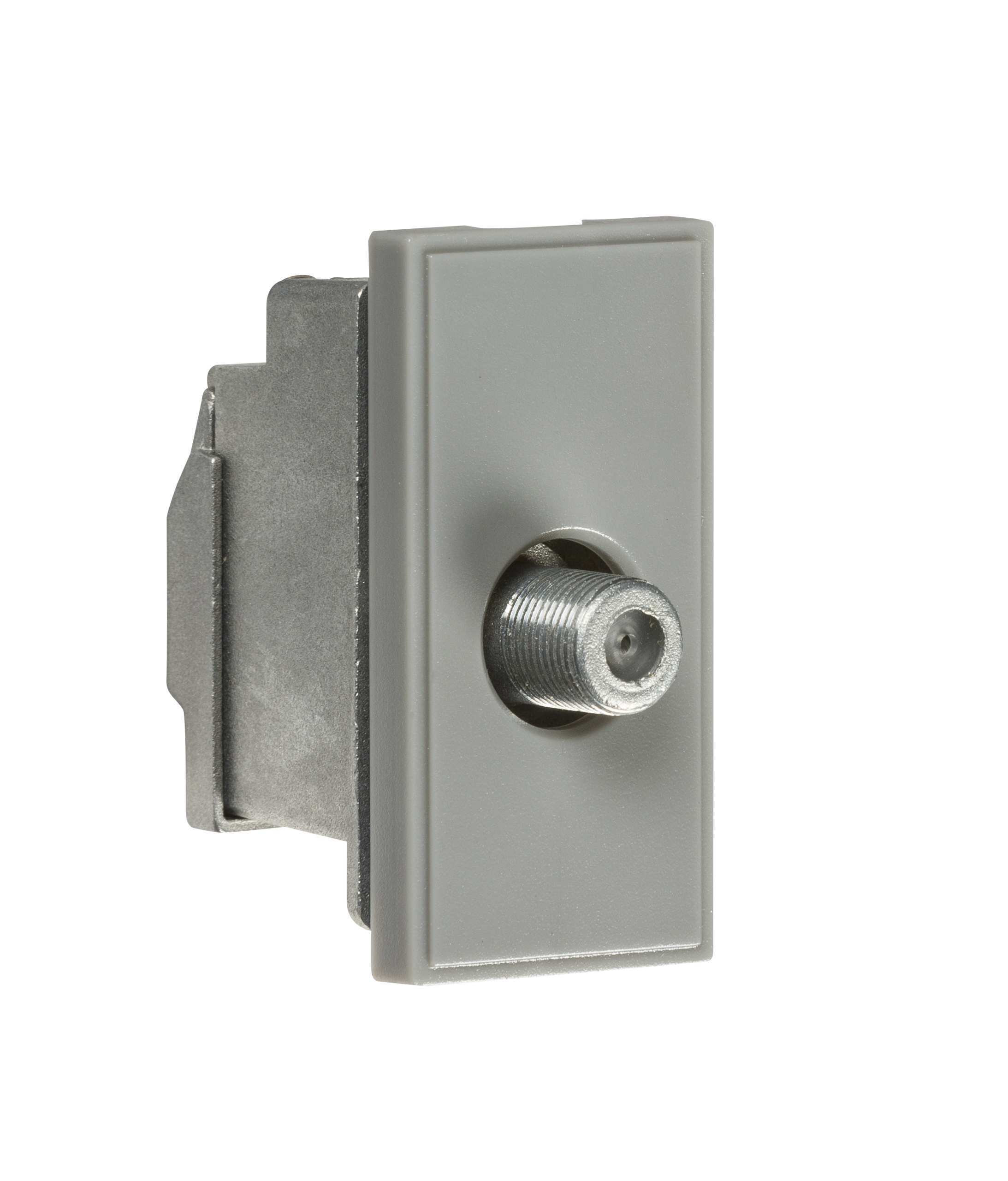 ML Accessories-NETSATSGY Screened SAT TV Outlet Module 25 x 50mm - Grey