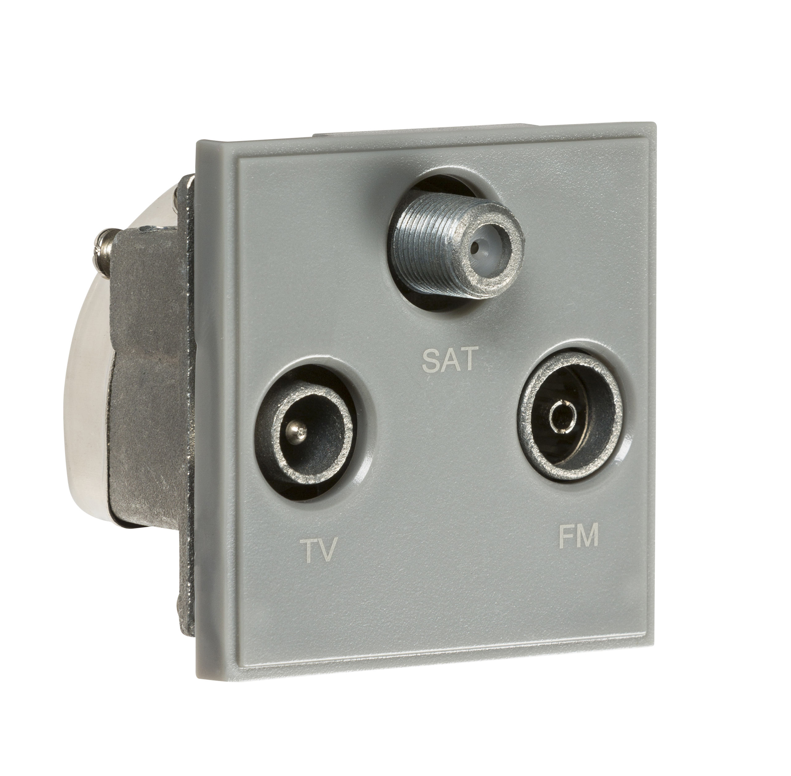 ML Accessories-NETTRIGY Triplexed TV /FM DAB/ SAT TV Outlet Module 50 x 50mm - Grey