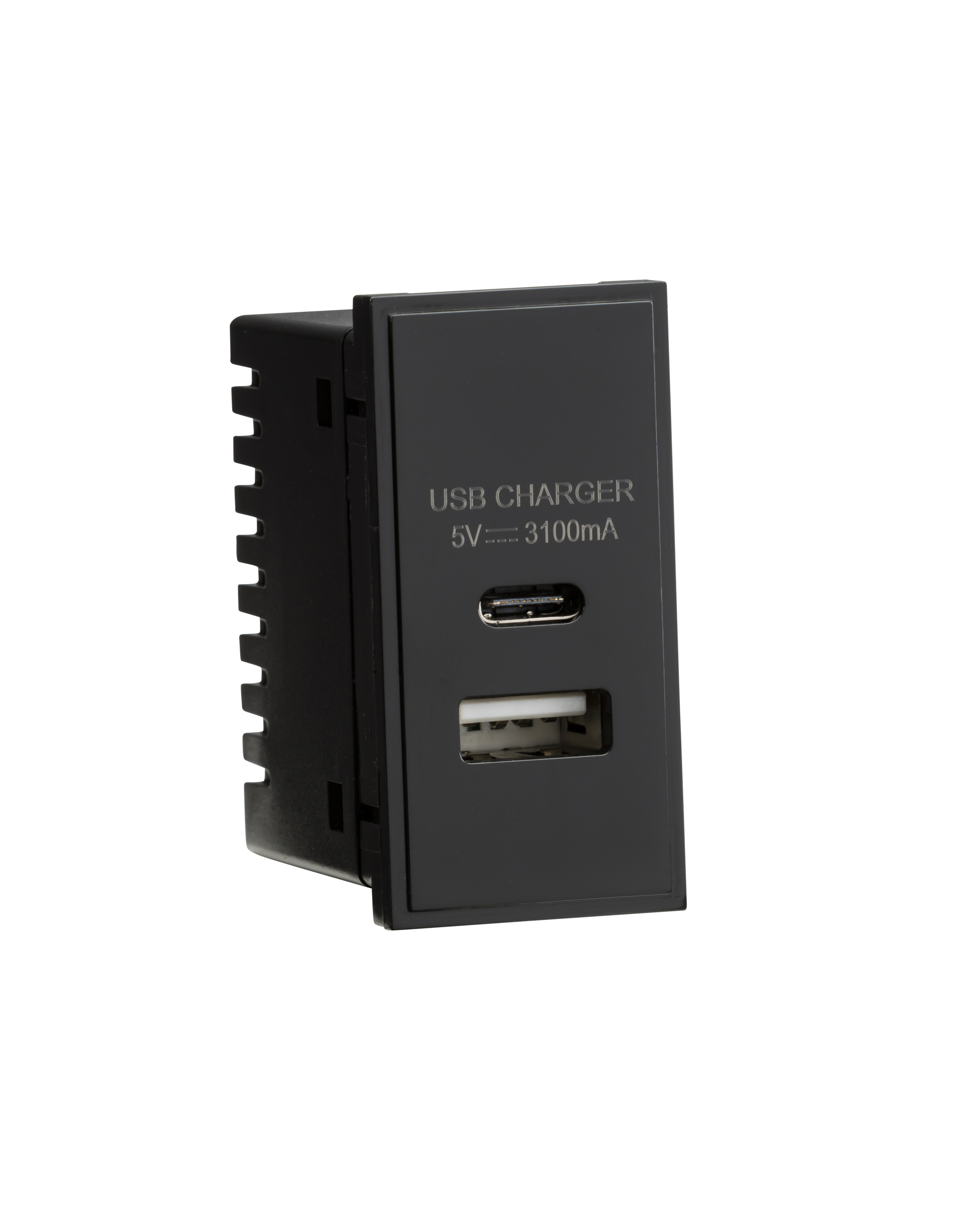 ML Accessories-NETUSBCBK Dual USB Charger (3.1A) Module 25 x 50mm - Black