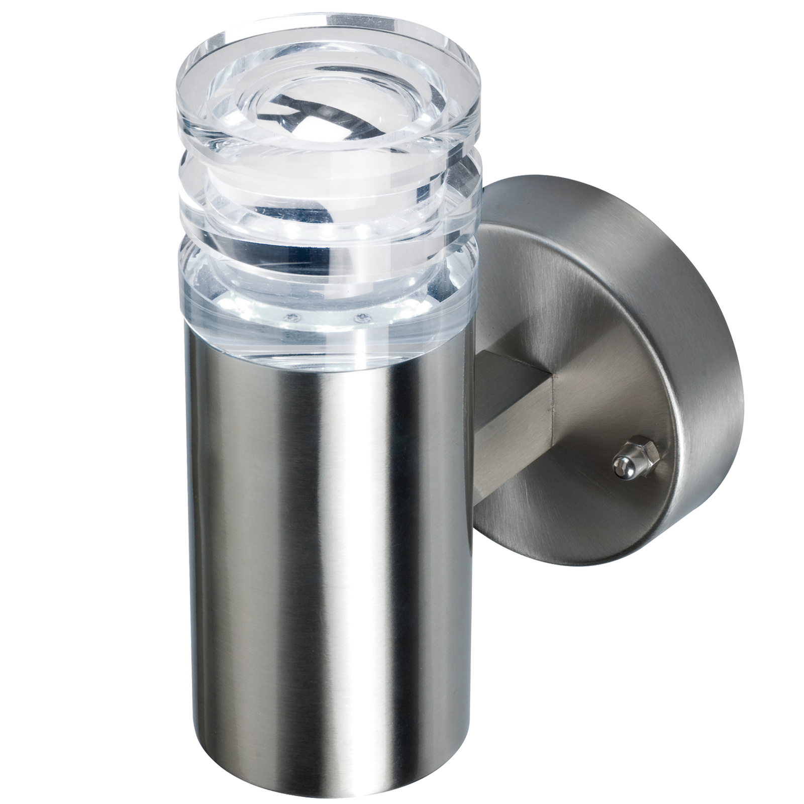 ML Accessories-NH1061W IP44 12 x White LED Upright Wall Light Stainless Steel