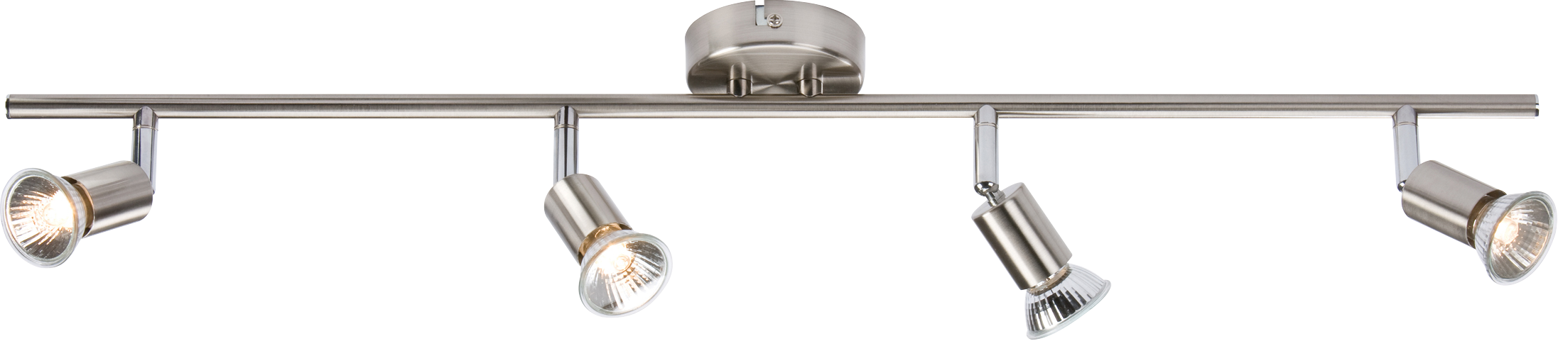 ML Accessories-NSPGU4BC 230V GU10 Quad Bar Spotlight - Brushed Chrome