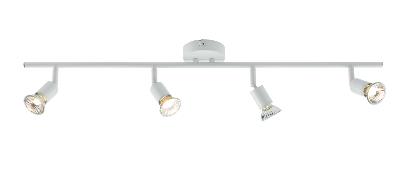 ML Accessories-NSPGU4W 230V GU10 Quad Bar Spotlight - White