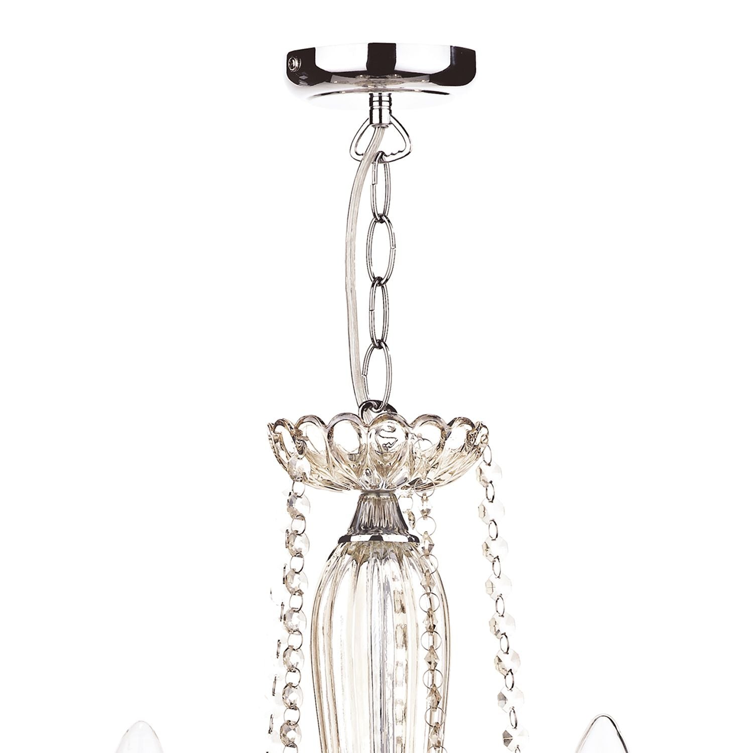 5 Light Chandelier Champagne Crystal