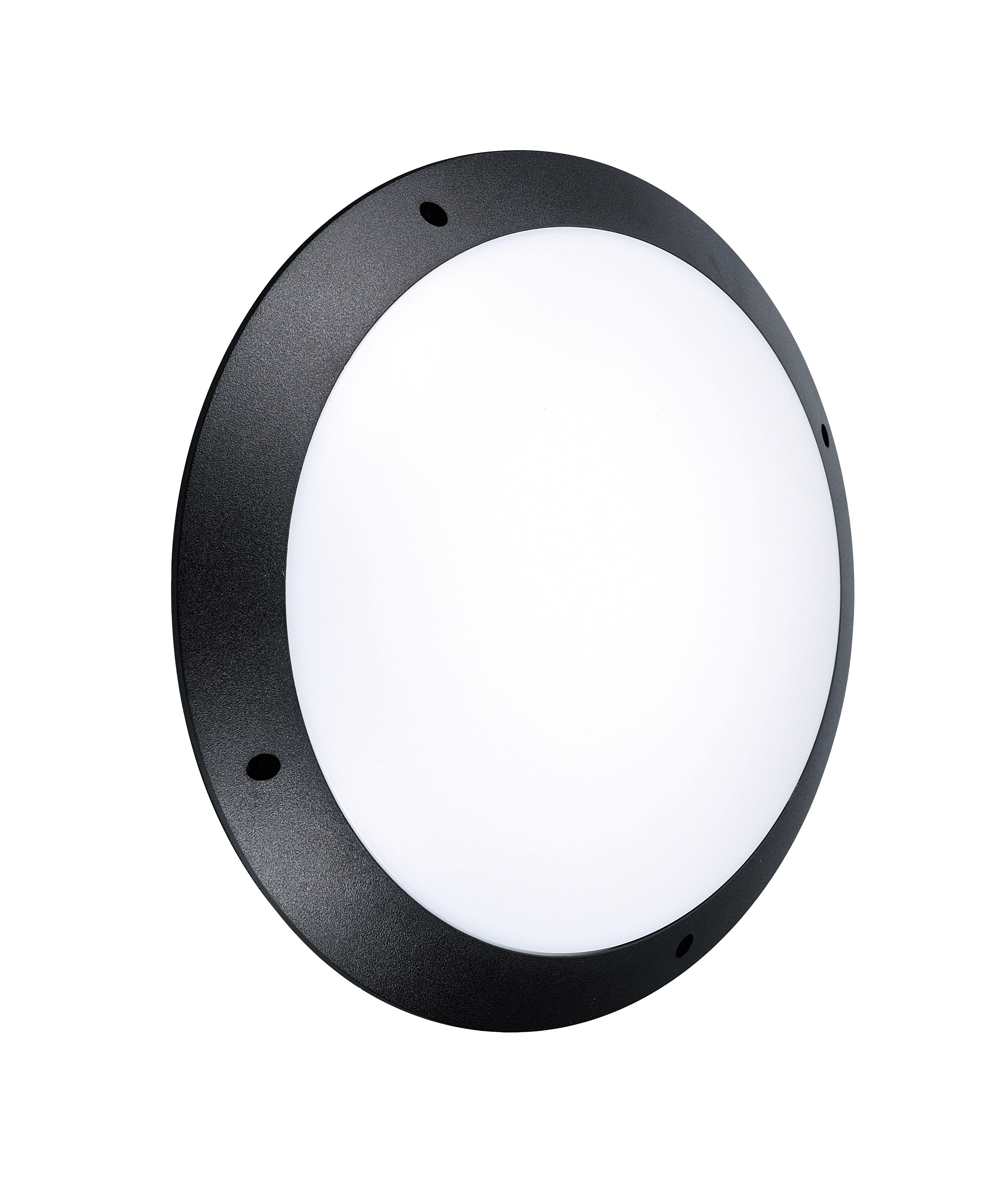 BLACK SLIM ROUND LED BULKHEAD -300MM DIA