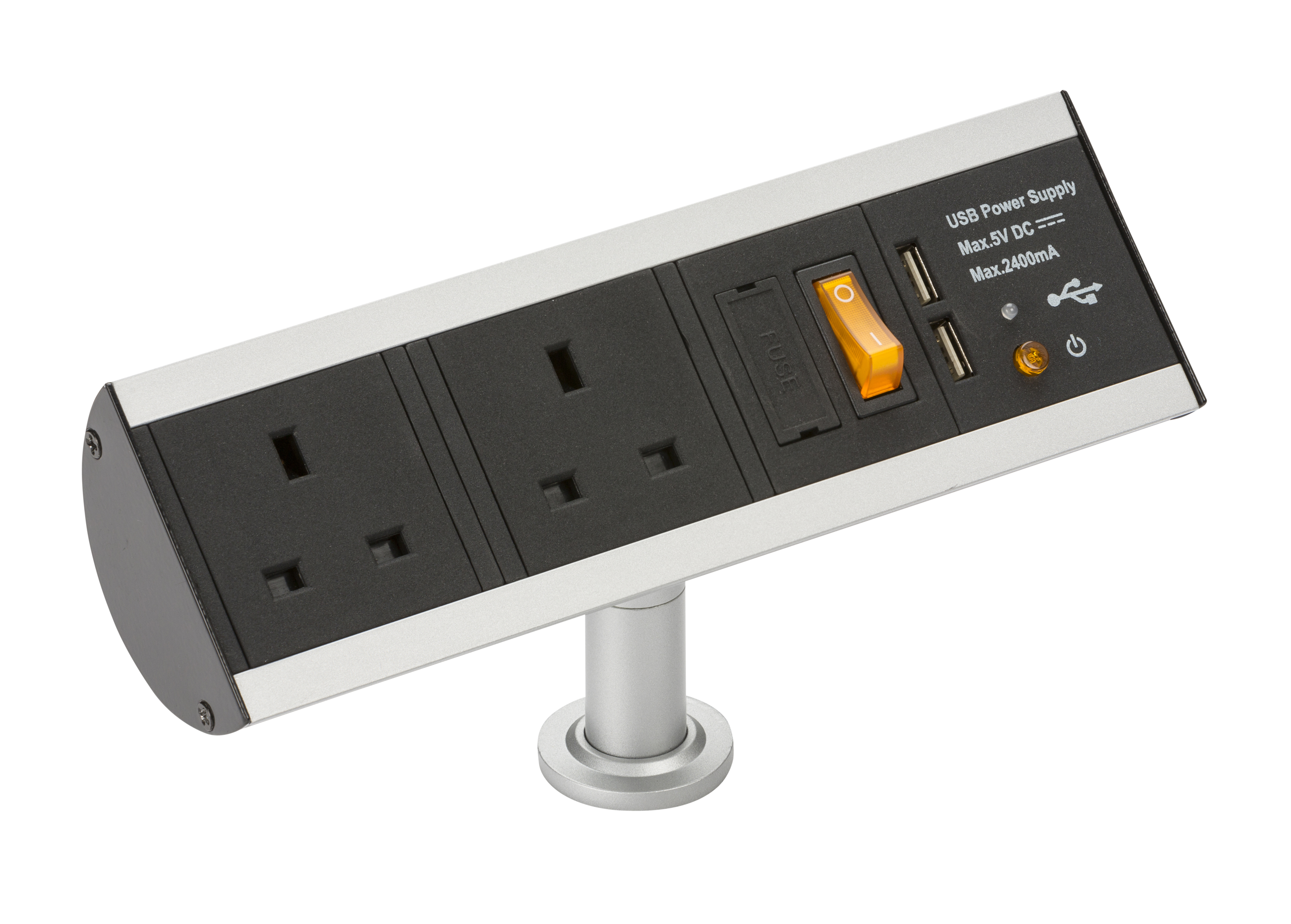 ML Accessories-SK0011 13A 2G Desktop Power Station with Dual USB Charger (2.4A)