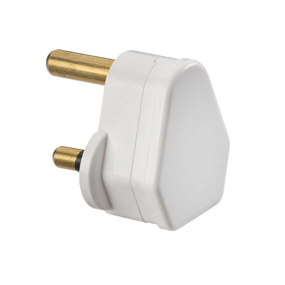 ML Accessories-SN1315A 15A Round Pin Plug Top - White  (Screw Cord Grip)