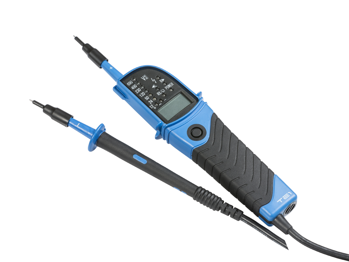 ML Accessories-TE1 IP64 CAT III 2-Pole Tester with LED and LCD Display