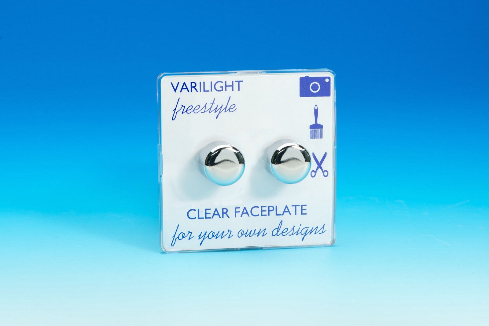 Varilight TIFP252C Freestyle Clear 2-Gang 2-Way Push-On/Off Rotary Dimmer 2 x 40-250W