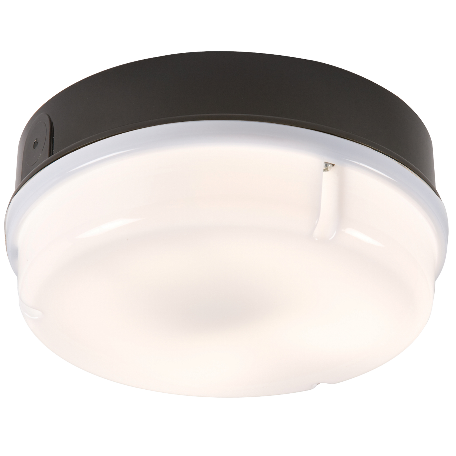 ML Accessories-TPR16BOHF IP65 16W Round Bulkhead with Opal Diffuser and Black Base
