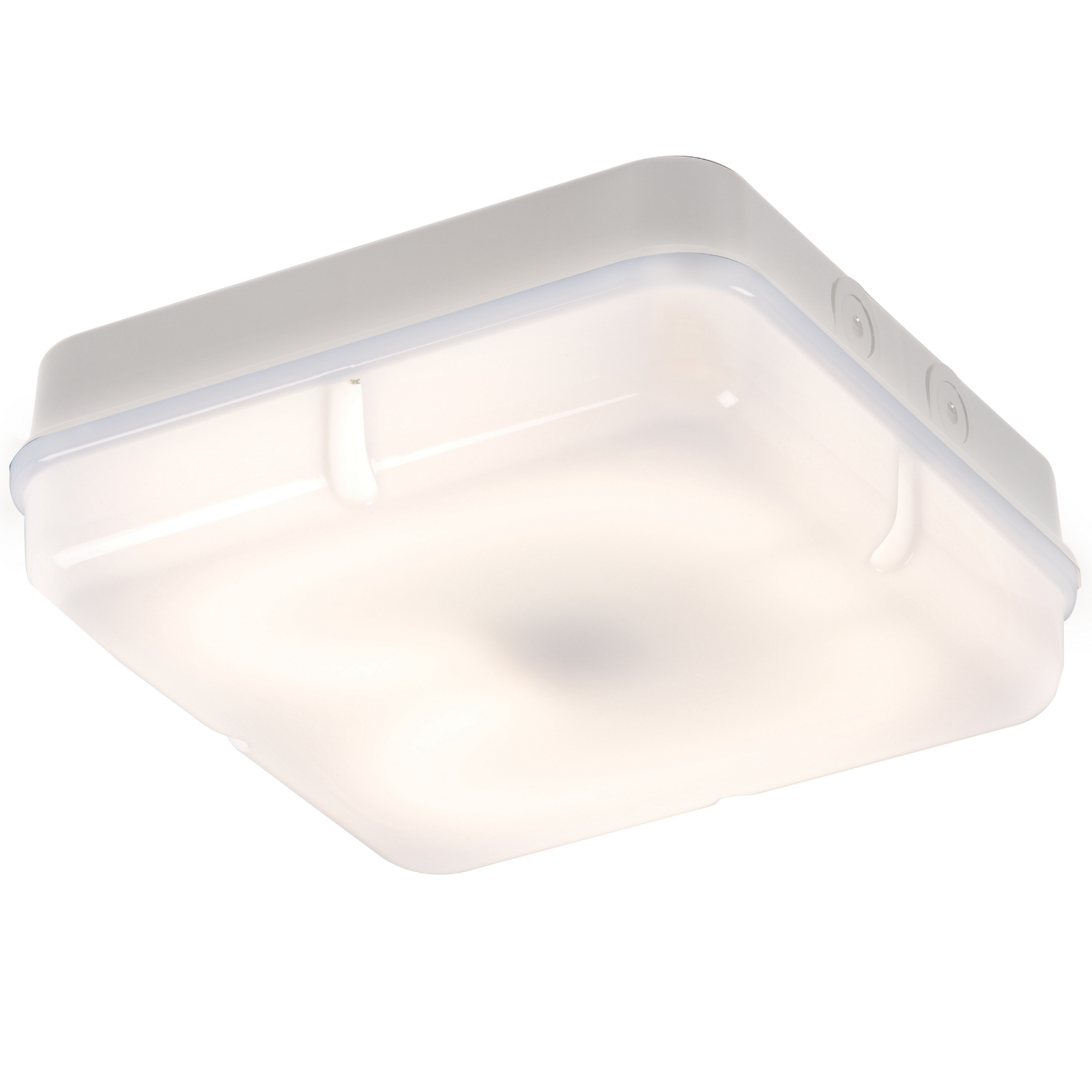 ML Accessories-TPS28WOHF IP65 28W HF Square Bulkhead with Opal Diffuser and White Base