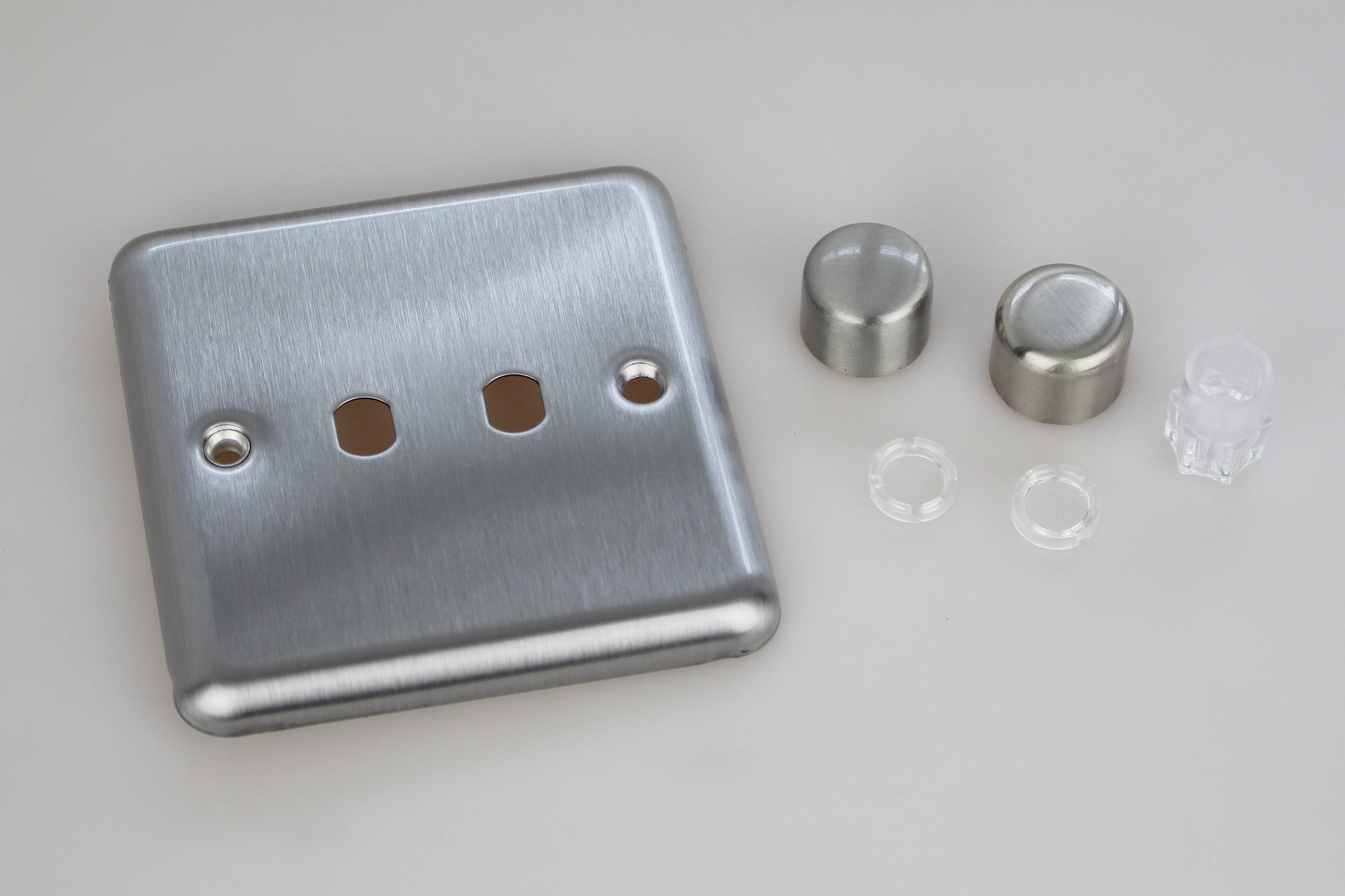 Varilight WS2 Value Matt Chrome 2-Gang Dimmer Kit Single Plate