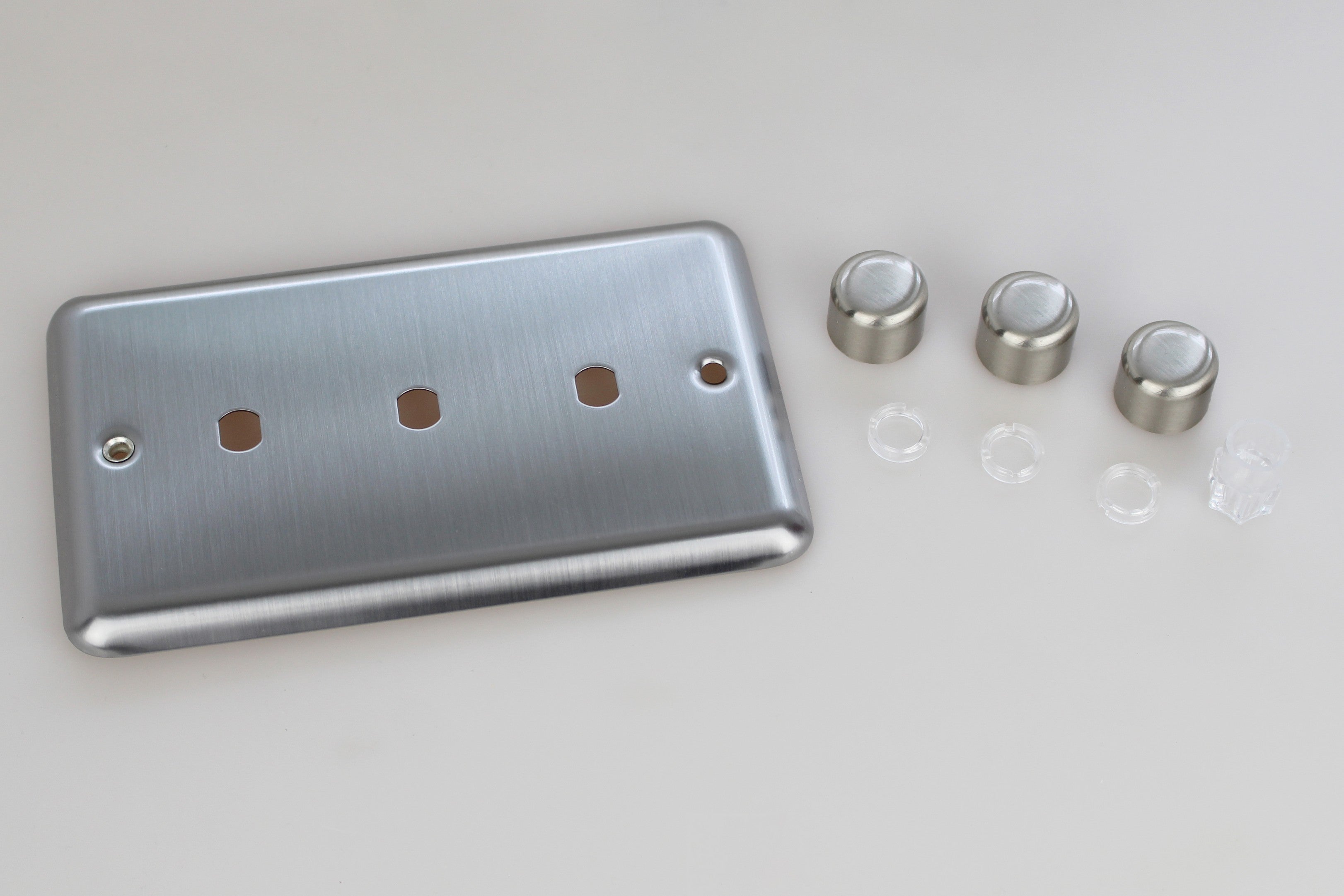 Varilight WSD3 Value Matt Chrome 3-Gang Dimmer Kit Twin Plate