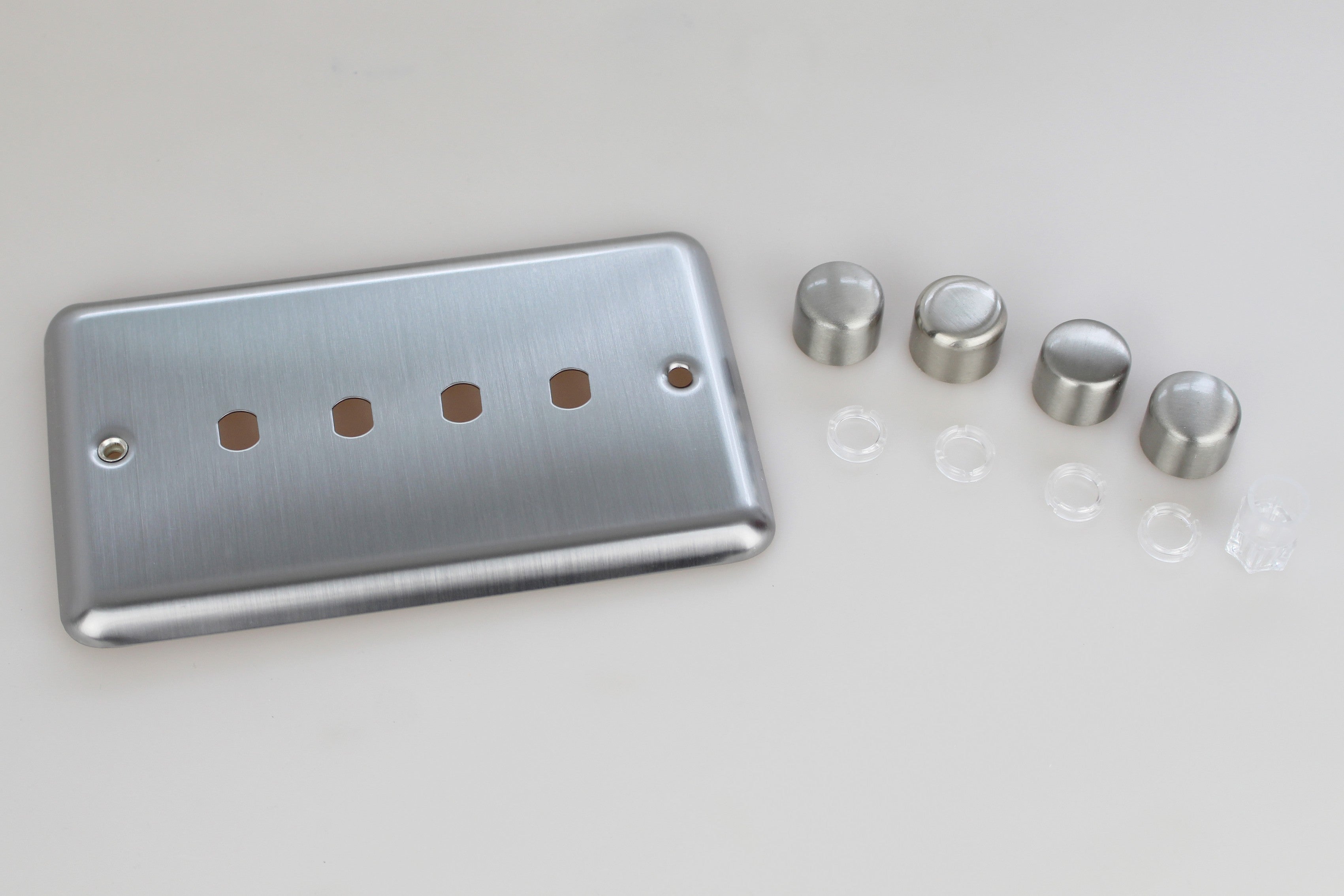 Varilight WSD4 Value Matt Chrome 4-Gang Dimmer Kit Twin Plate