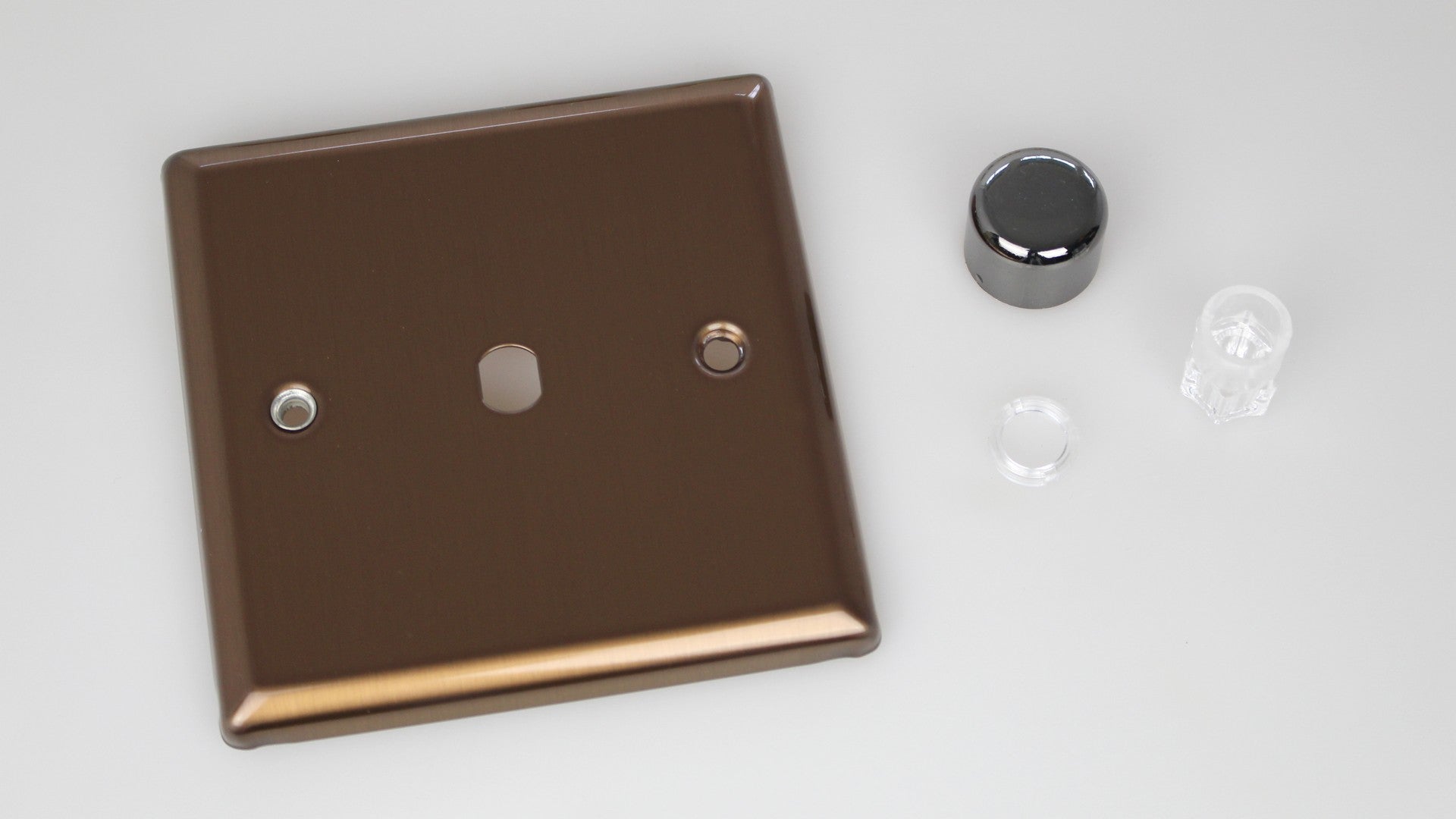 Varilight WY1.BZ Urban Brushed Bronze 1-Gang Dimmer Kit Single Plate