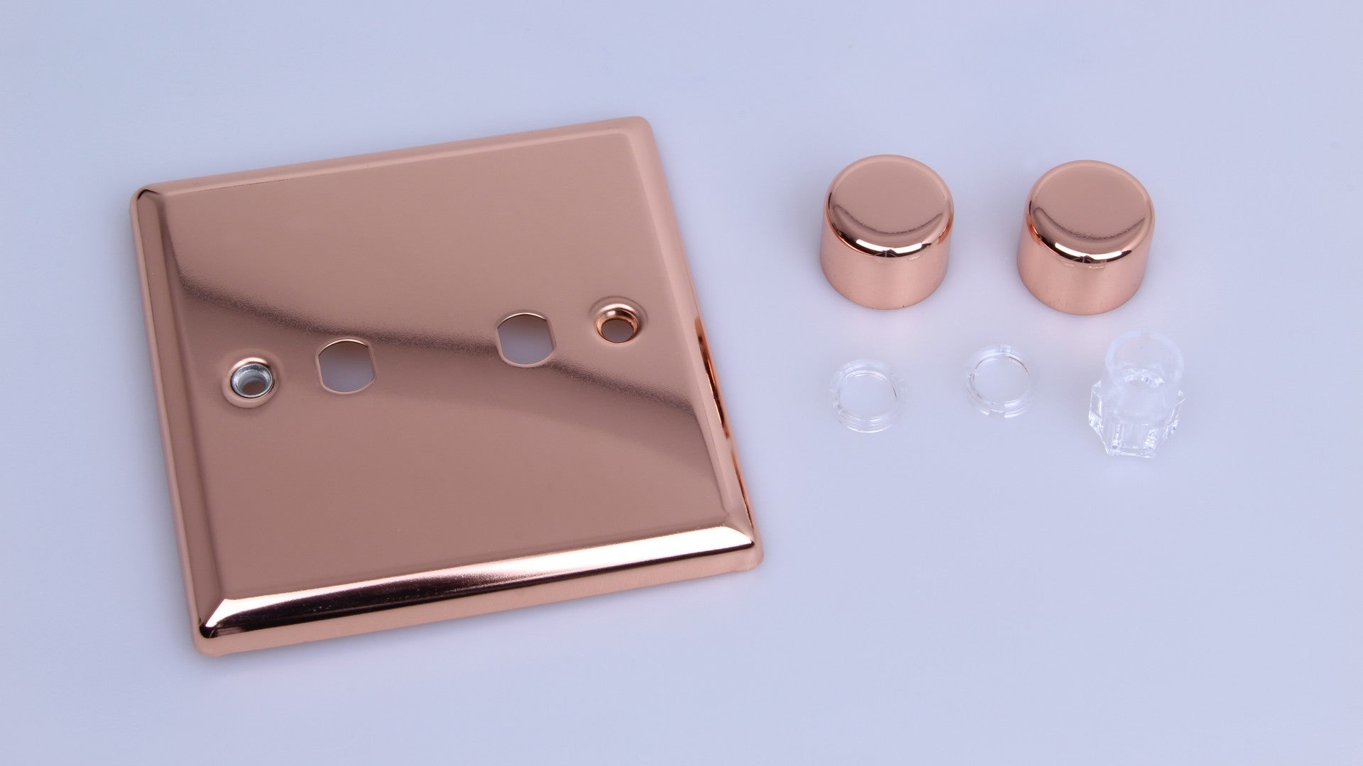 Varilight WY2.CU Urban Polished Copper 2-Gang Dimmer Kit Single Plate