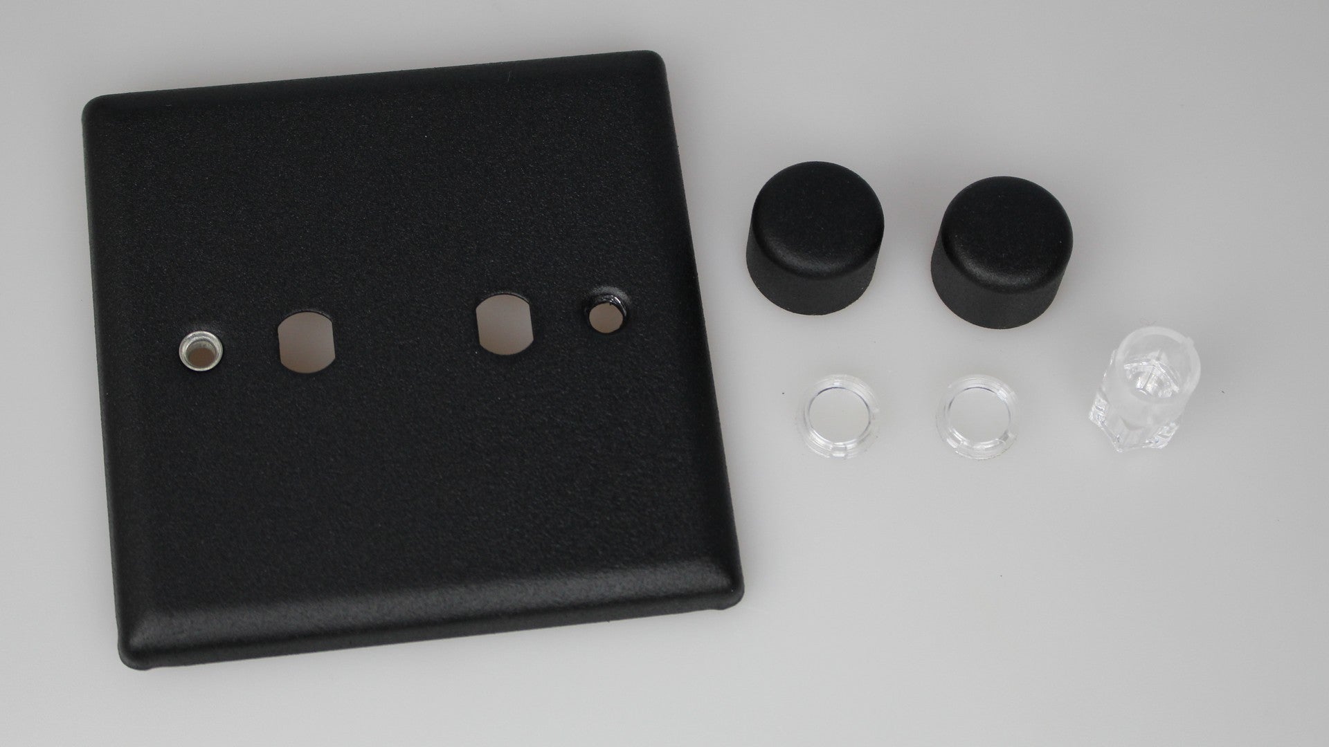 Varilight WY2.MB Urban Matt Black 2-Gang Dimmer Kit Single Plate