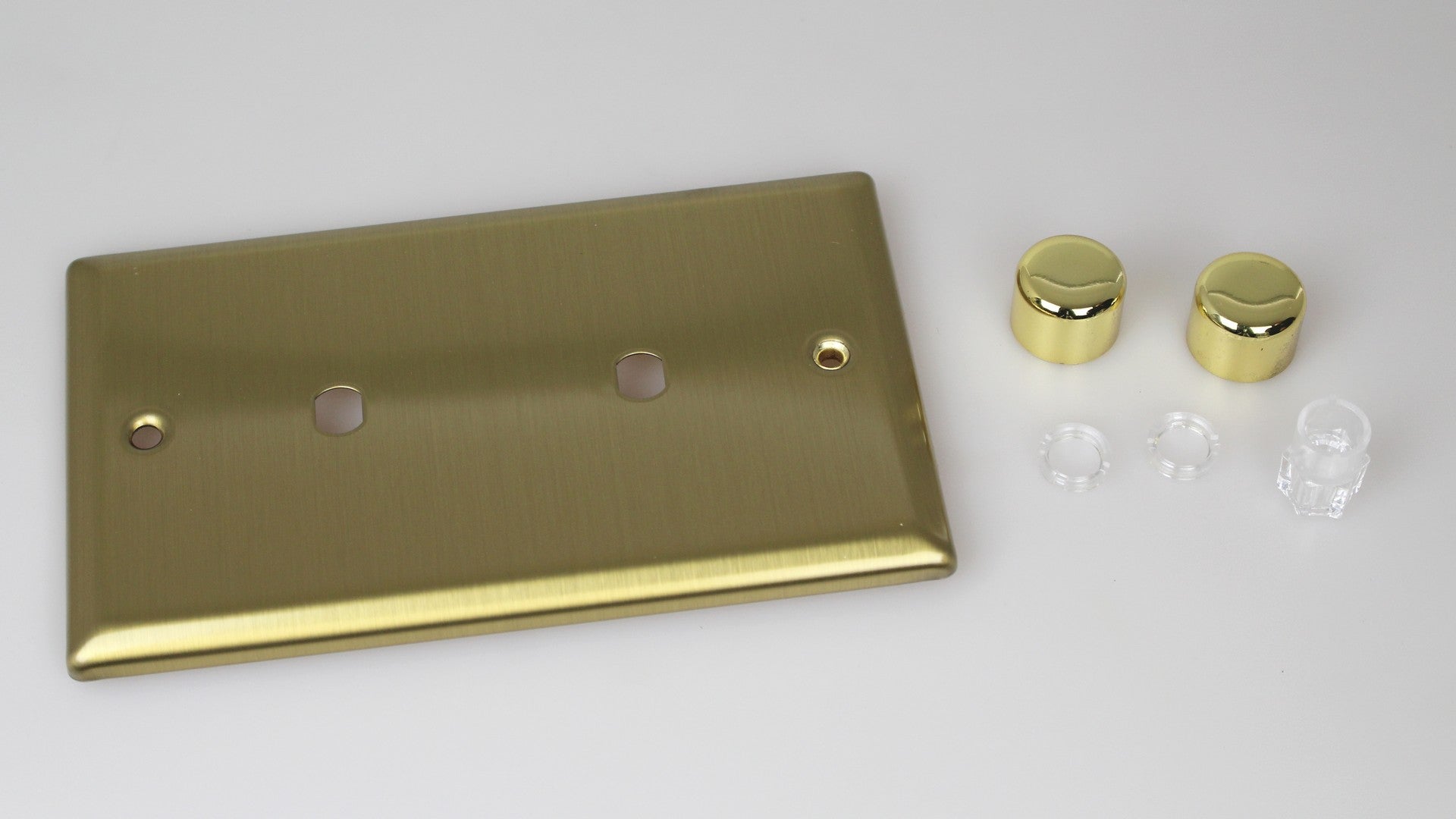 Varilight WYD2.BB Urban Vintage Brass 2-Gang Dimmer Kit Twin Plate