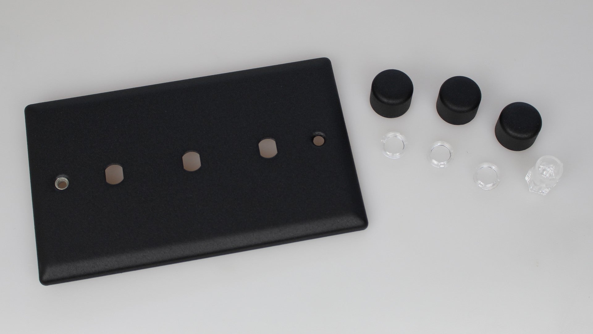 Varilight WYD3.MB Urban Matt Black 3-Gang Dimmer Kit Twin Plate